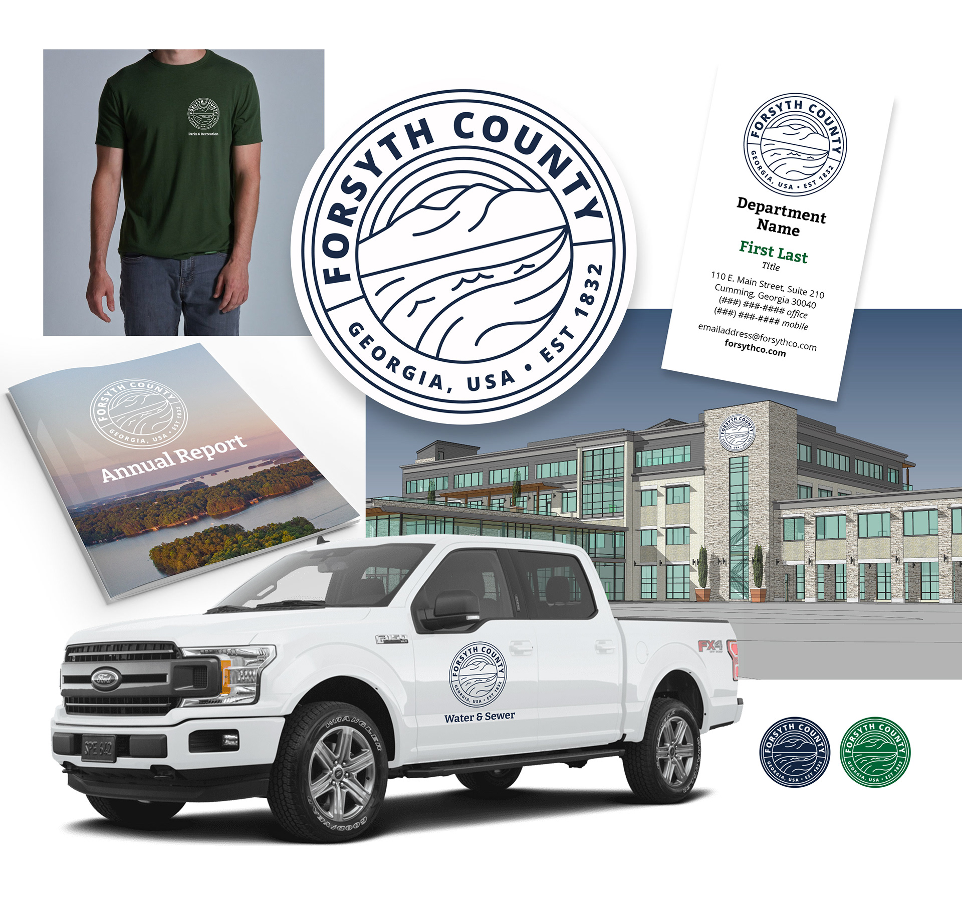 County government logo concept and mockups