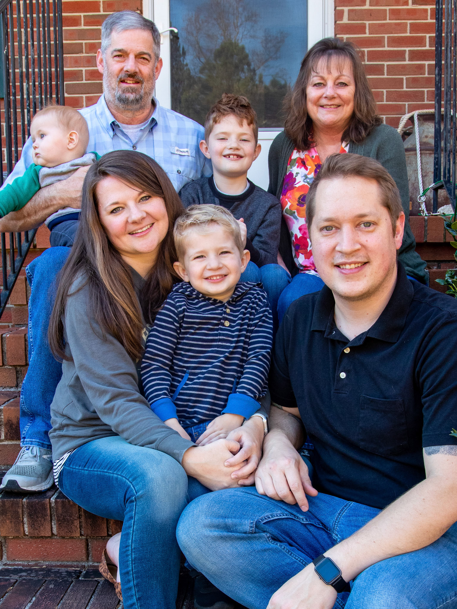 Family photography using a self timer and tripod