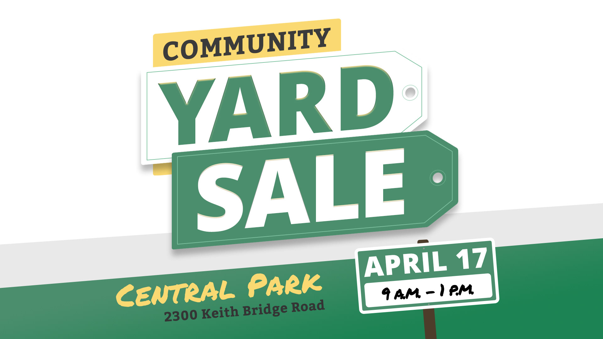 Social media campaign for Parks & Recreation's Yard Sale event