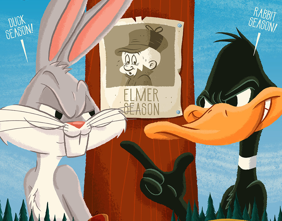 daffy duck and bugs bunny rabbit season