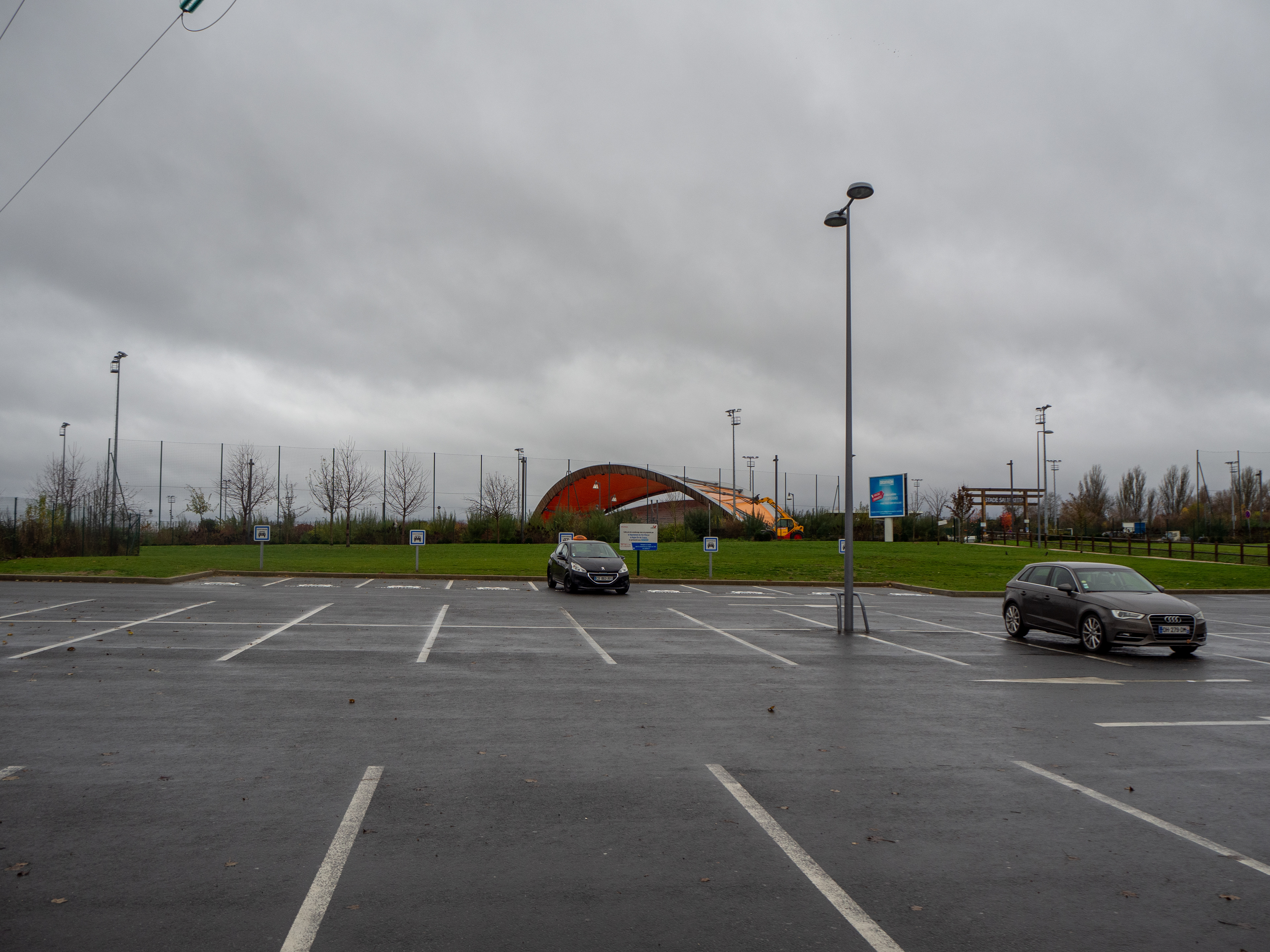 So empty that the driving school is using it...