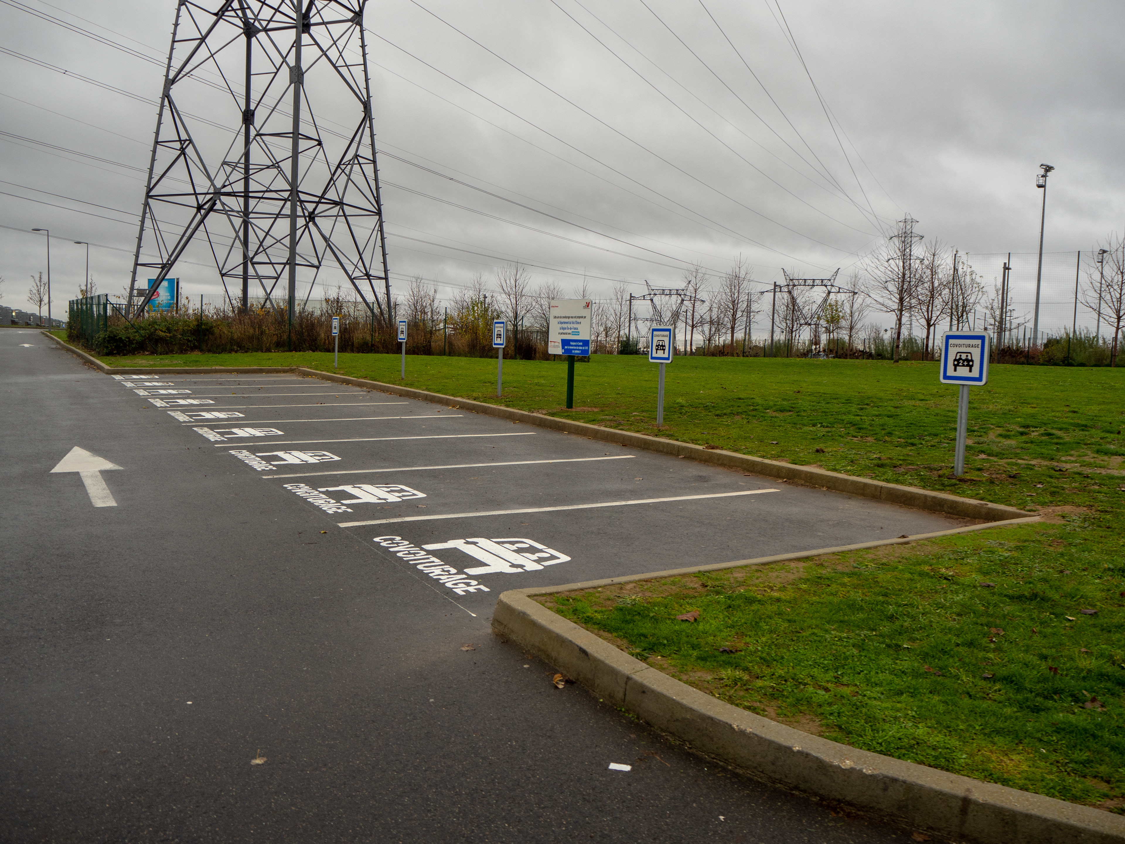 Unused special carshare parking lot