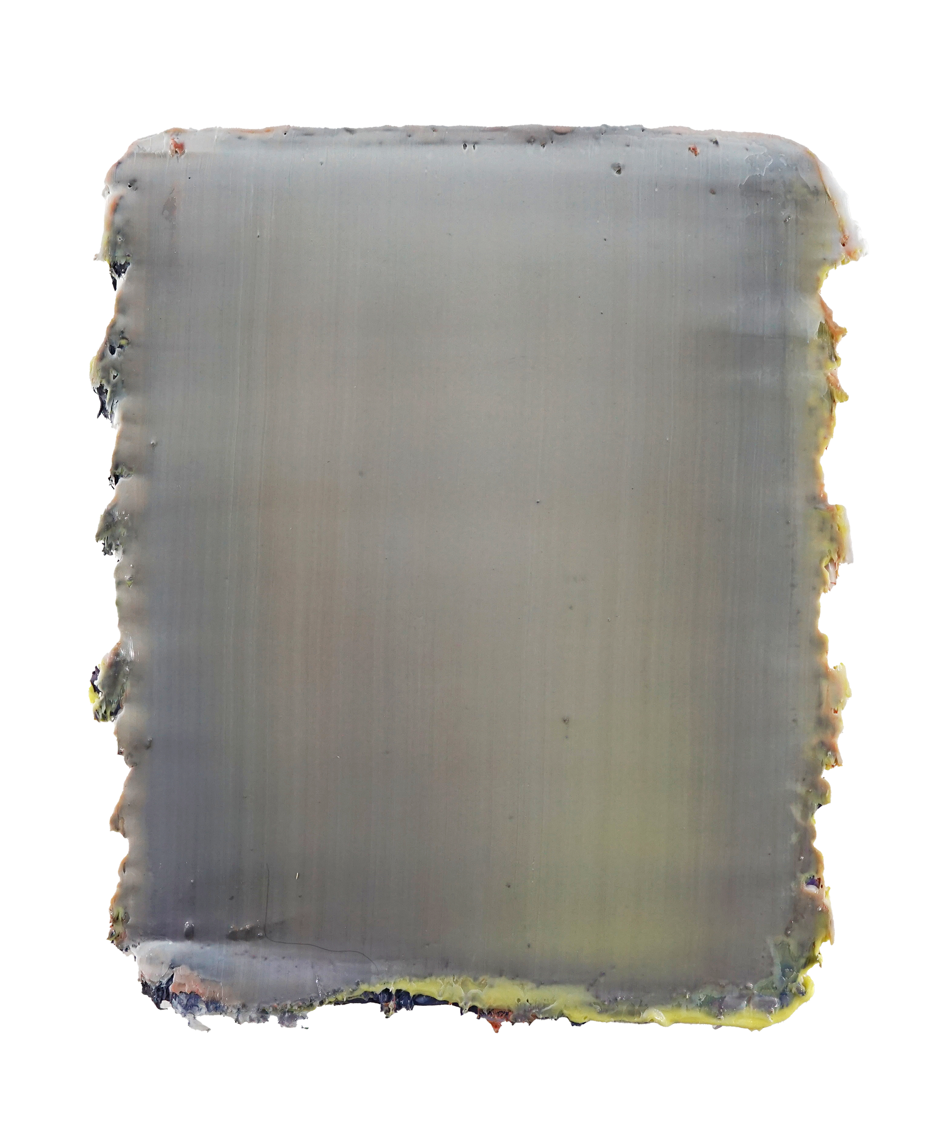 Atmosphere no.9, 2022, Silicone and pigments on wood panel _ 39.1cmx32.5cm