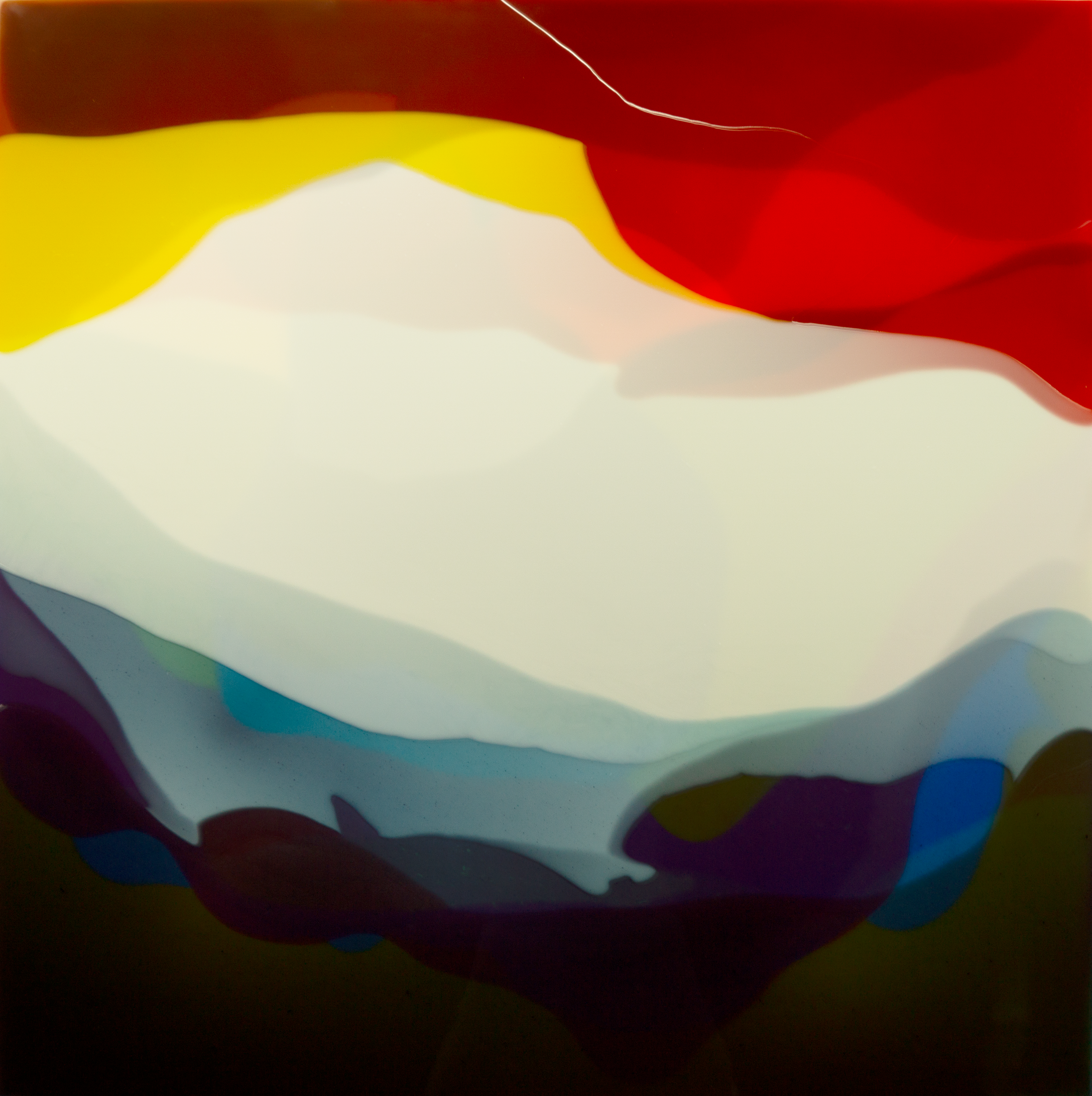 GENESIS 8-23, 2023, Resin and pigments on wood panel, 80.3cm x 80.3cm