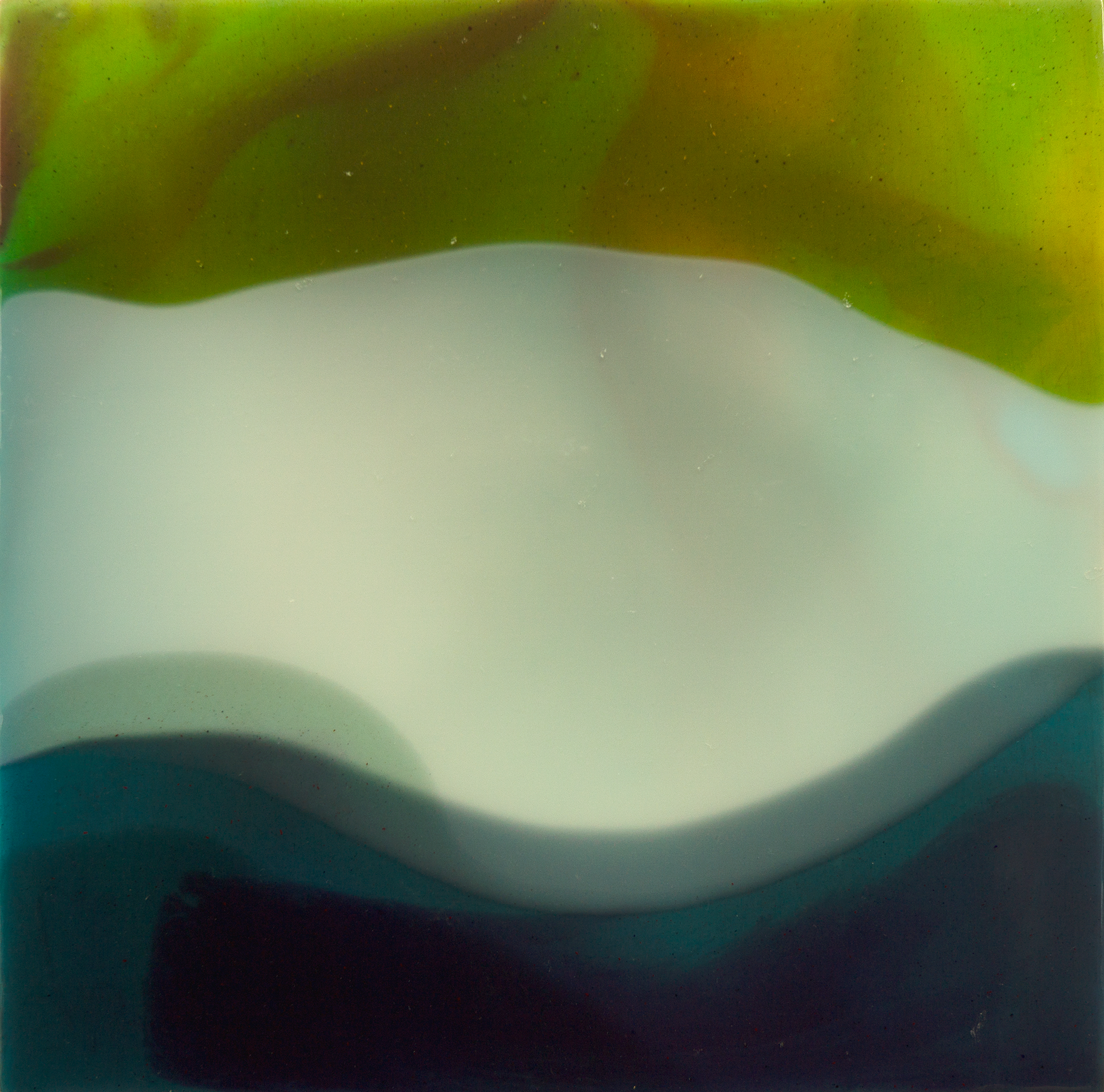 GENESIS 11-23, 2023, Resin and pigments on wood panel, 31.8cm x 31.8cm