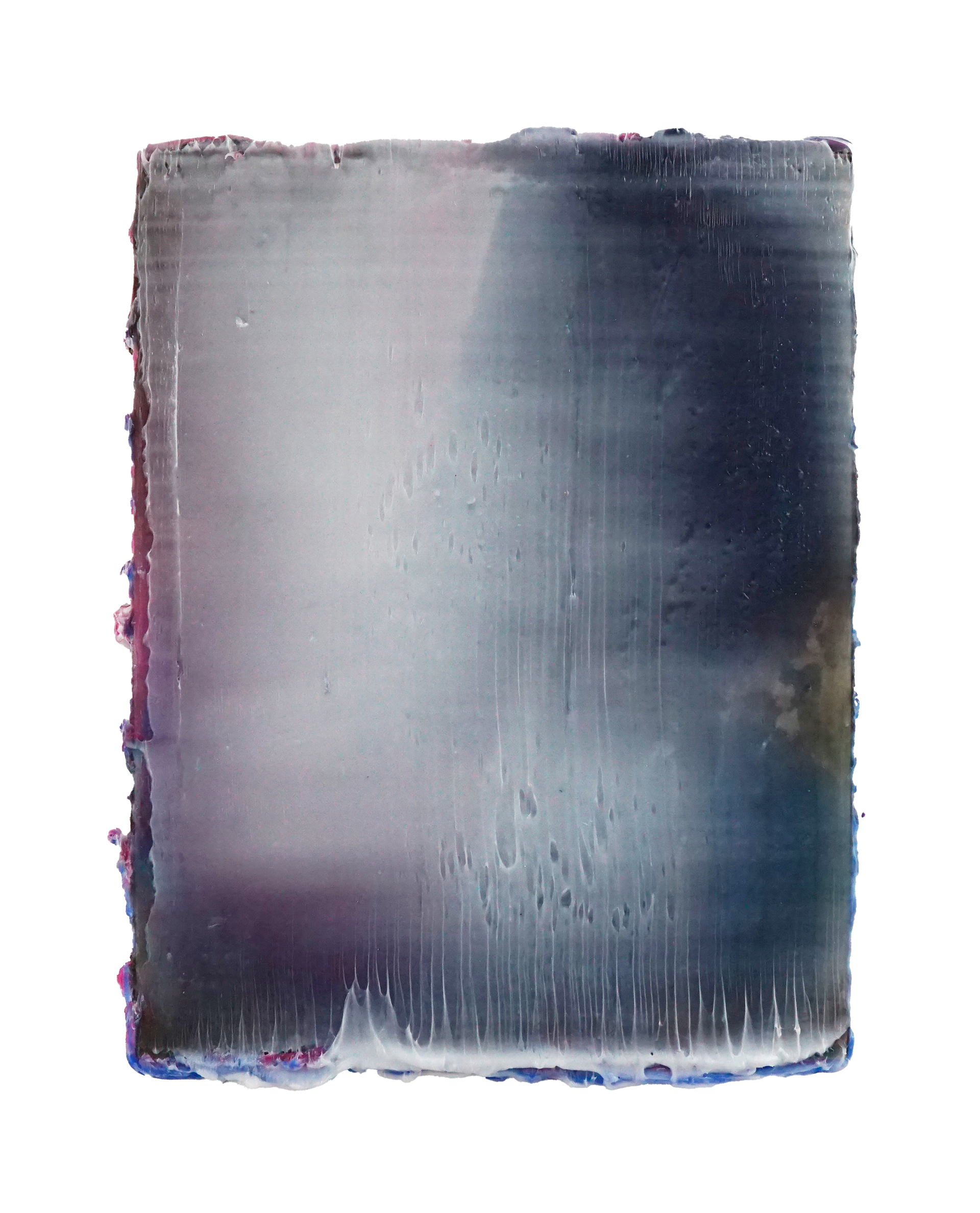 Atmosphere no.2, 2022, Silicone and pigments on wood panel, 37.0cmx29.5cm