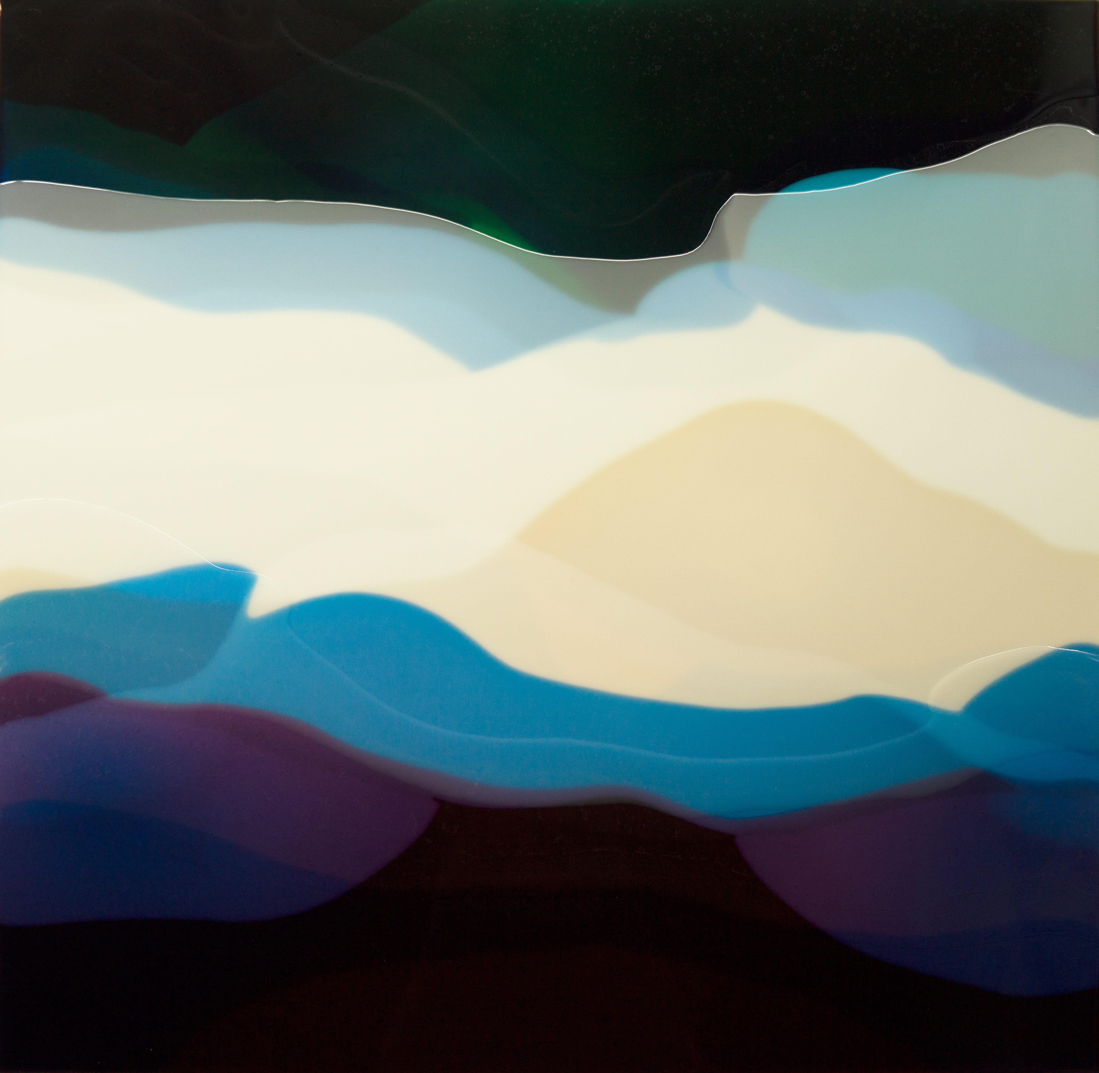 GENESIS 5-23, 2023, Resin and pigments on wood panel, 80.3cm x 80.3cm