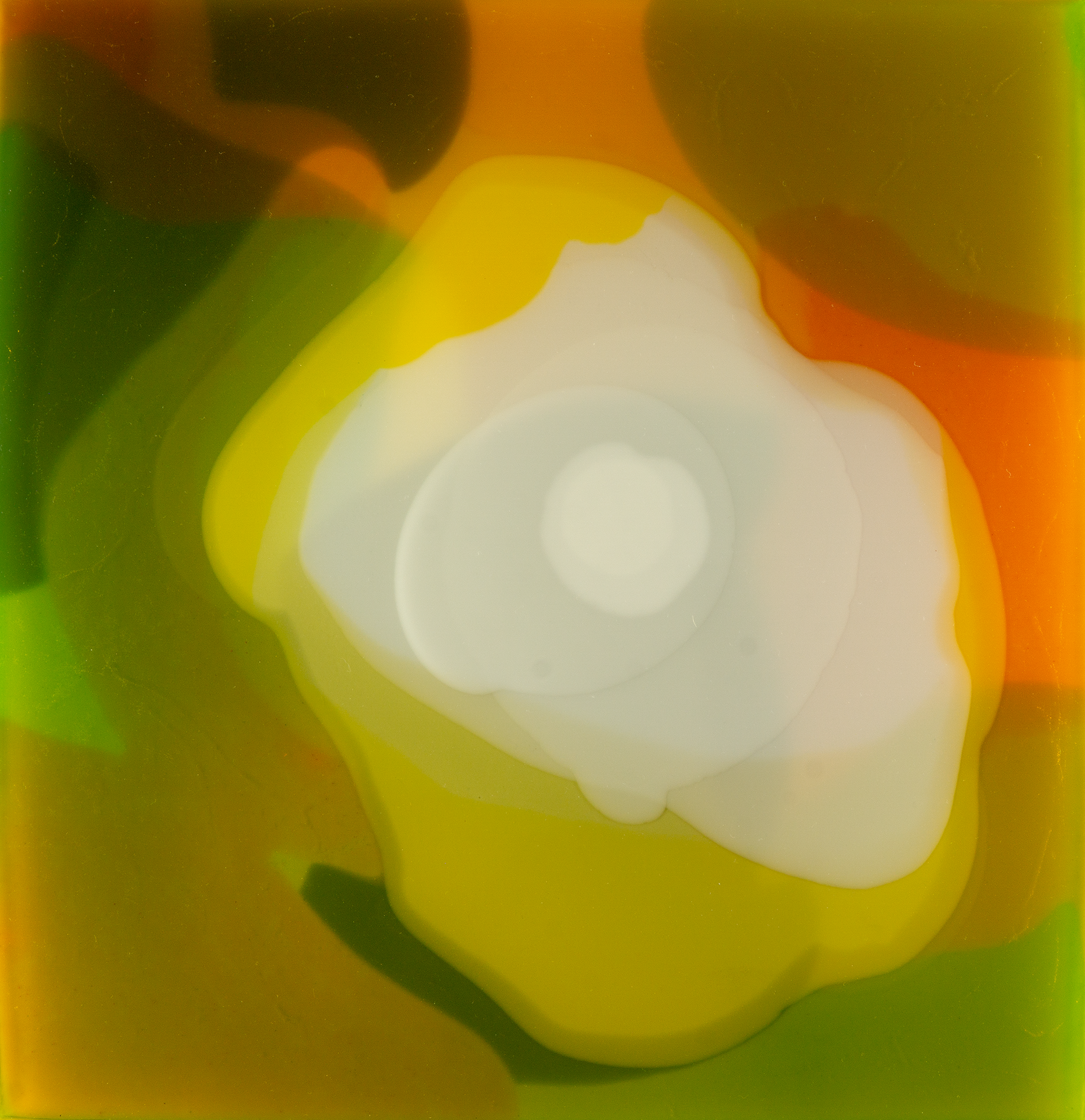 The surface of the deep 6-25, 2025, Resin and pigments on wood panel, 50.0cmx50.0cm