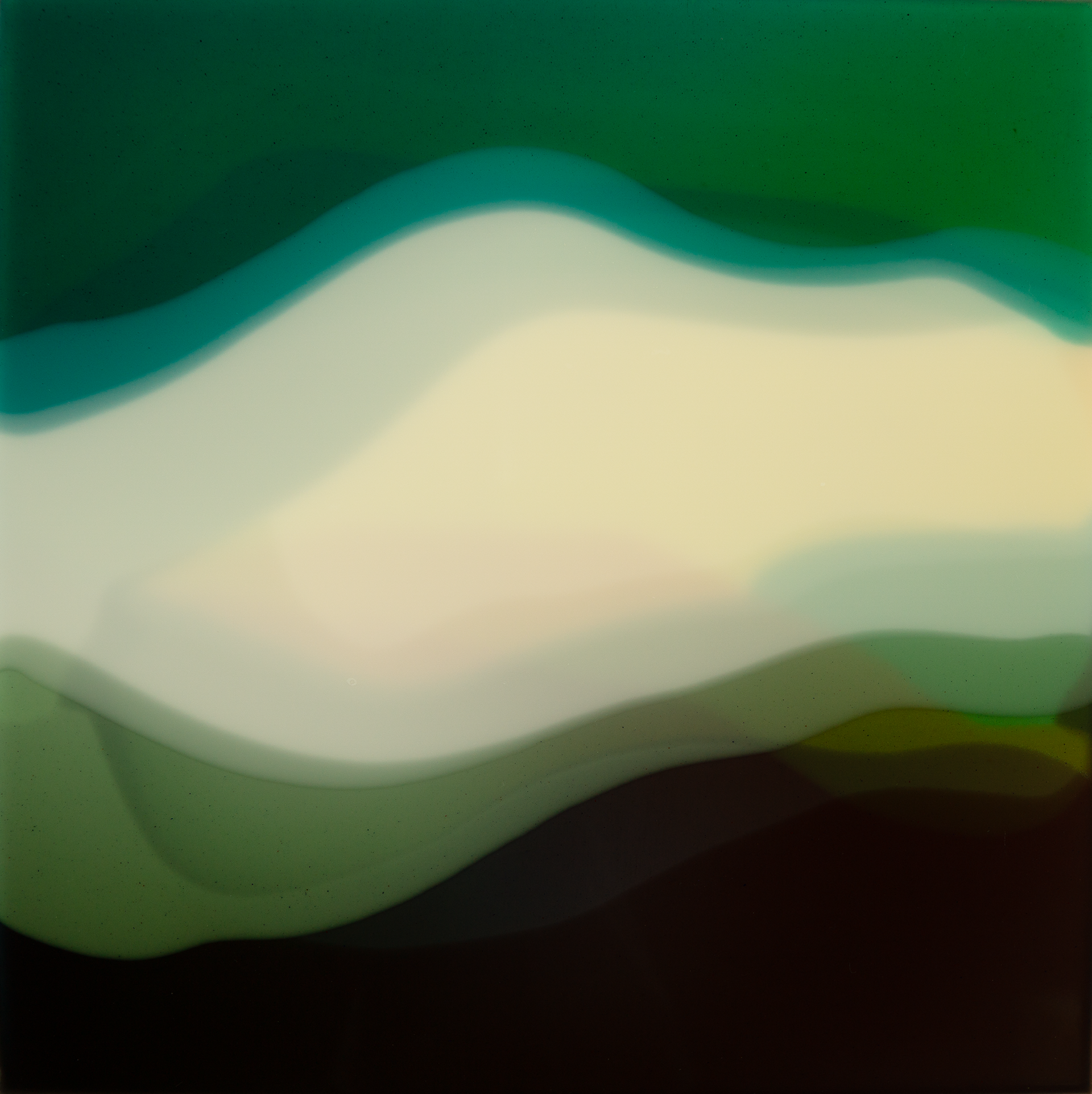 GENESIS 2-24, 2024, Resin and pigments on wood panel, 50.0cmx50.0cm