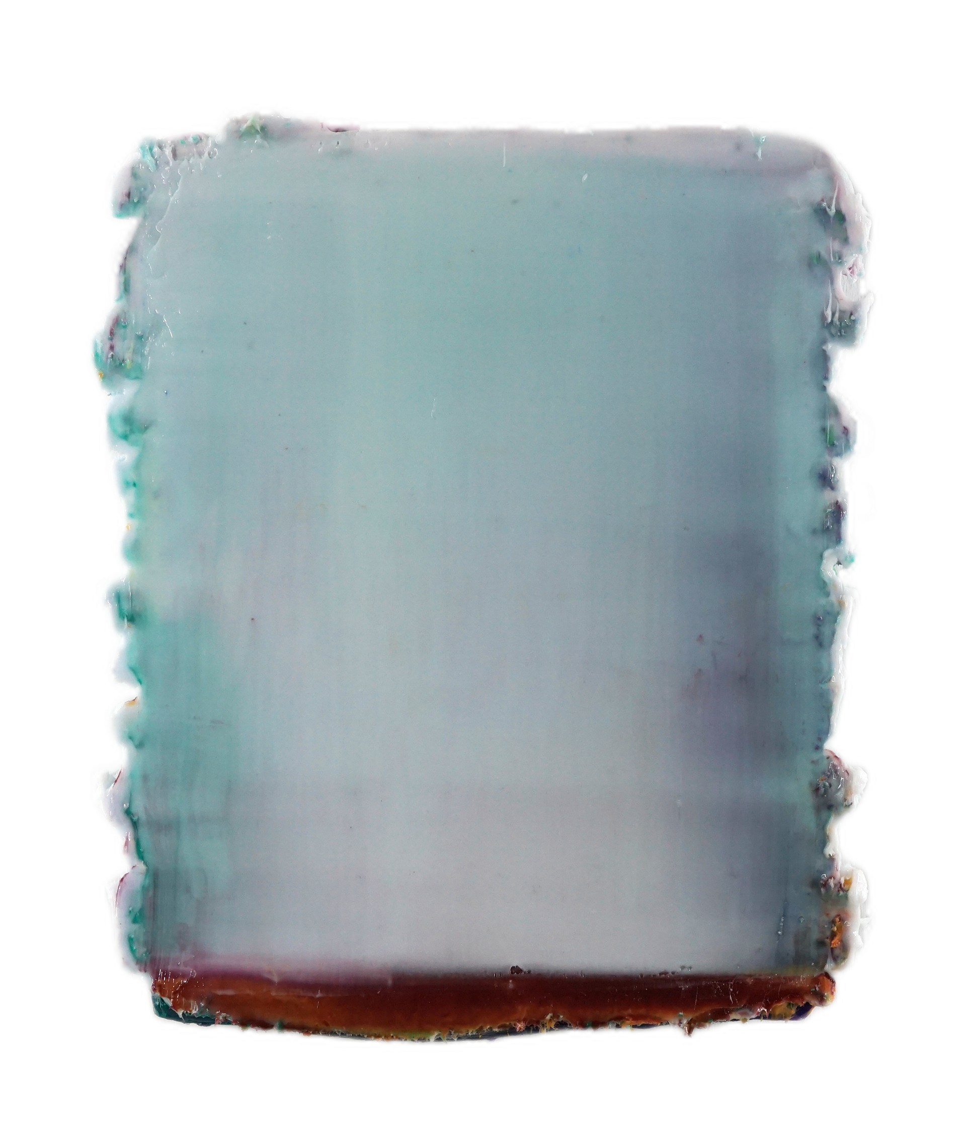 Atmosphere no.7, 2022, Silicone and pigments on wood panel, 37.5cmx31.8cm