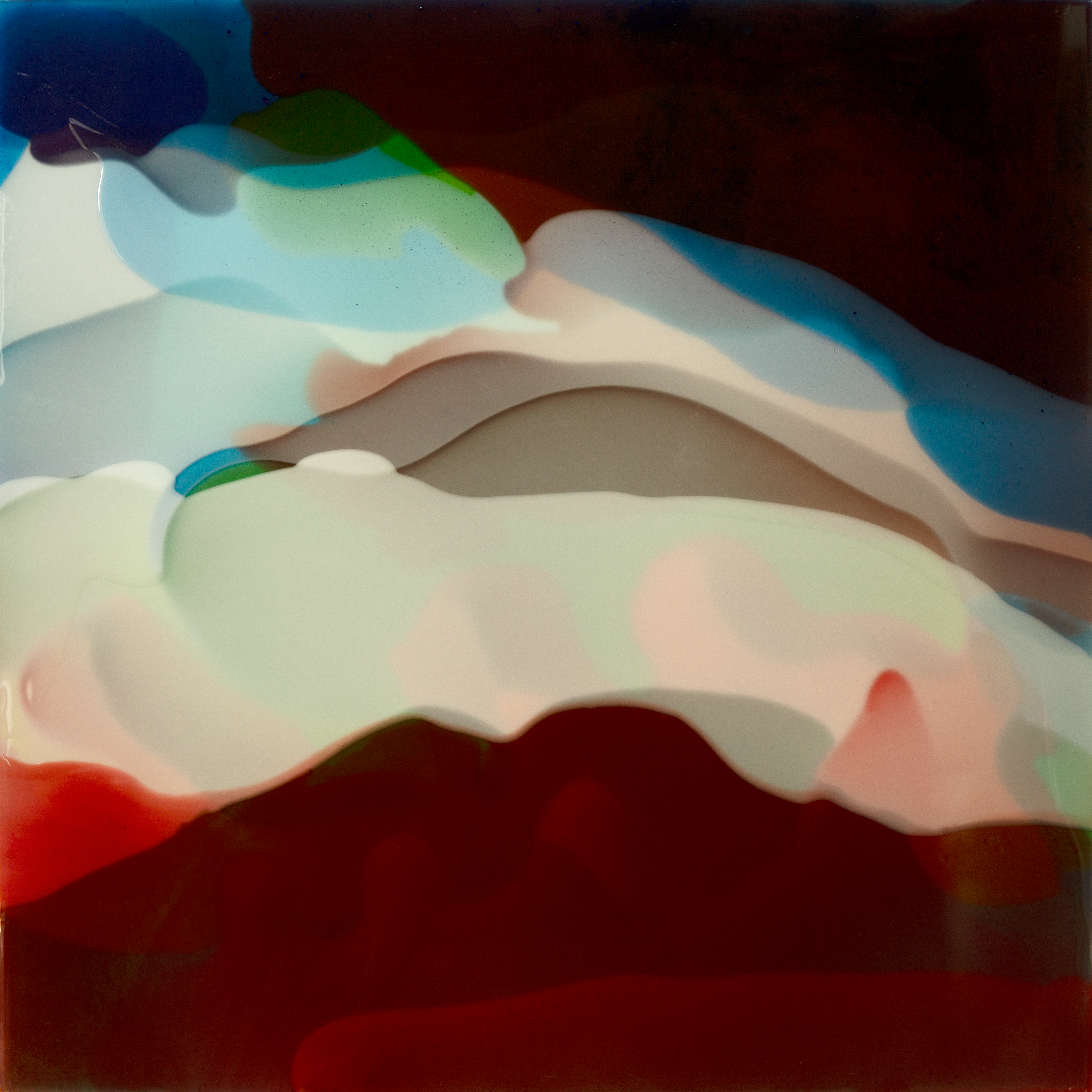 GENESIS 1-23, 2023, Resin and pigments on wood panel, 80.3cm x 80.3cm