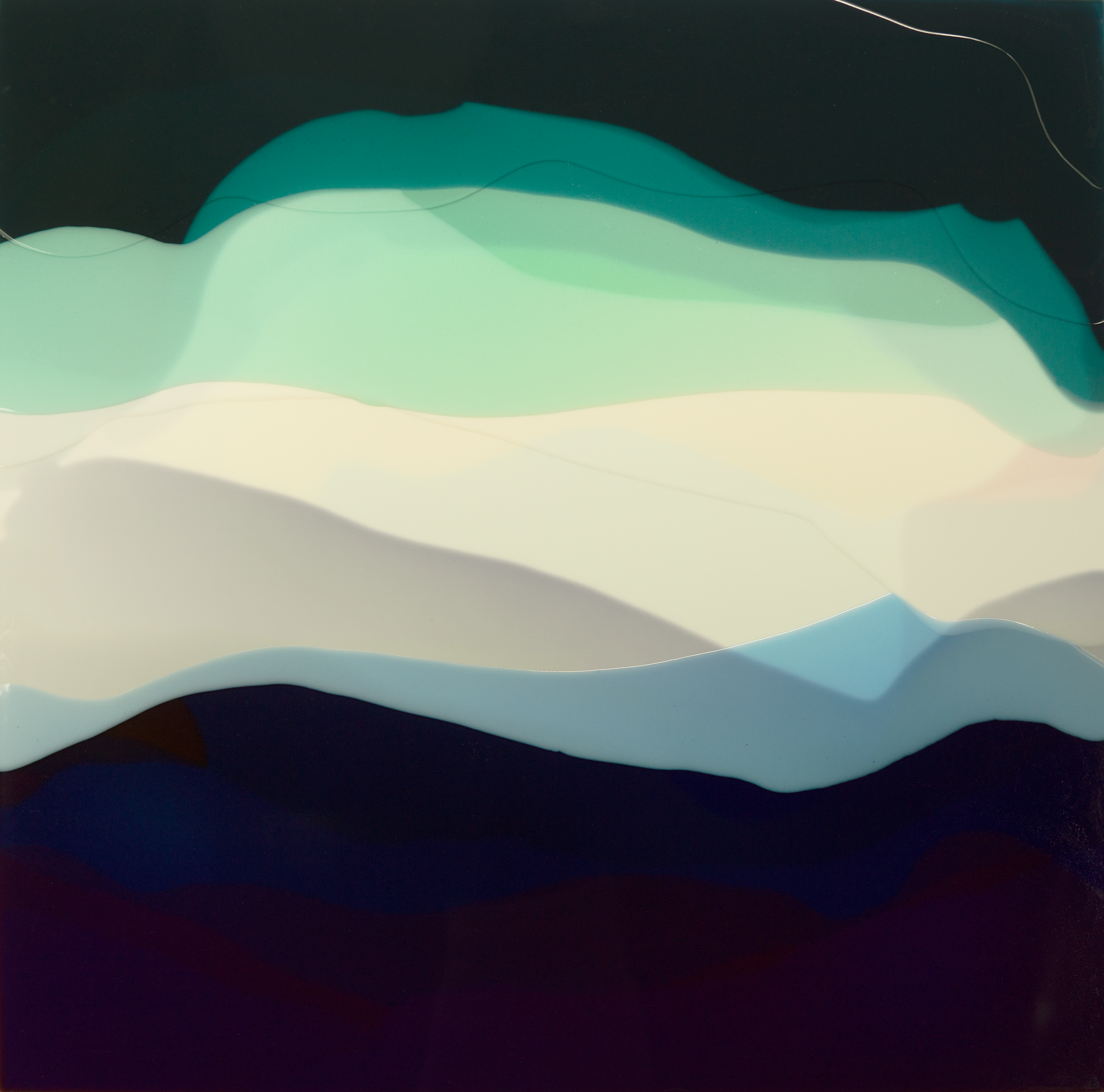 GENESIS 4-23, 2023, Resin and pigments on wood panel, 80.3cm x 80.3cm