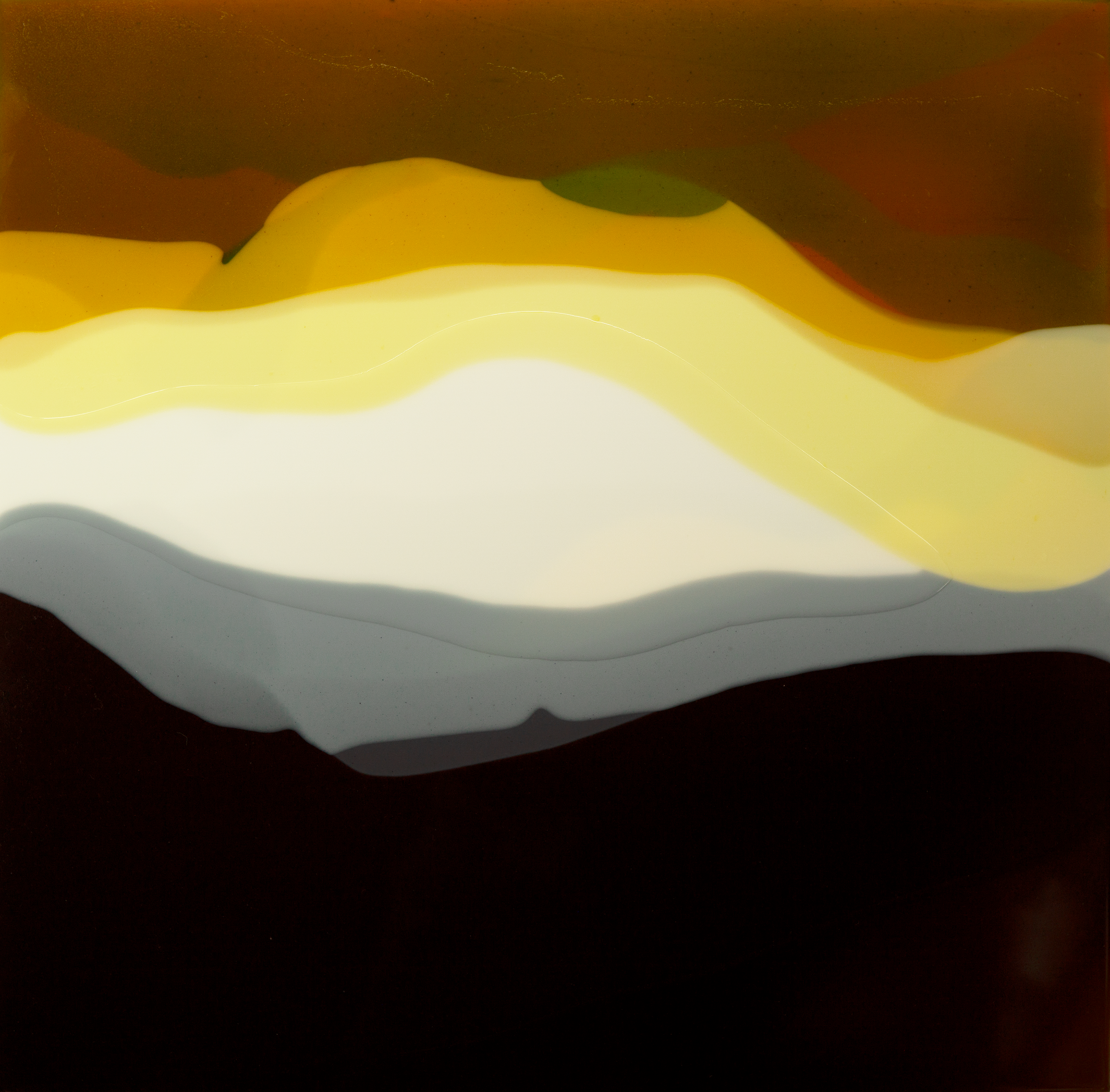 GENESIS 3-23, 2023, Resin and pigments on wood panel