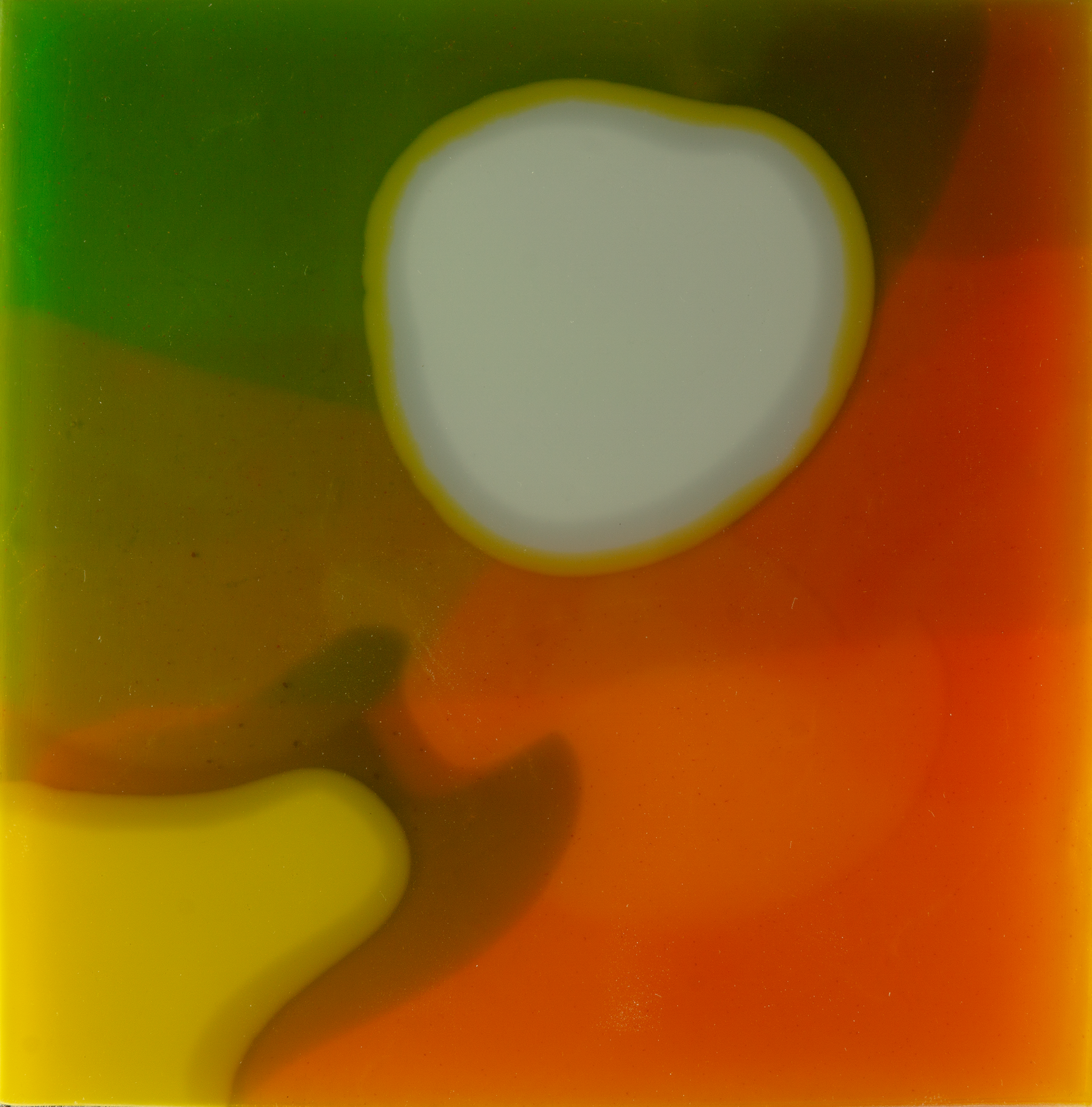 The surface of the deep 10-25, 2025, Resin and pigments on wood panel, 50.0cmx50.0cm