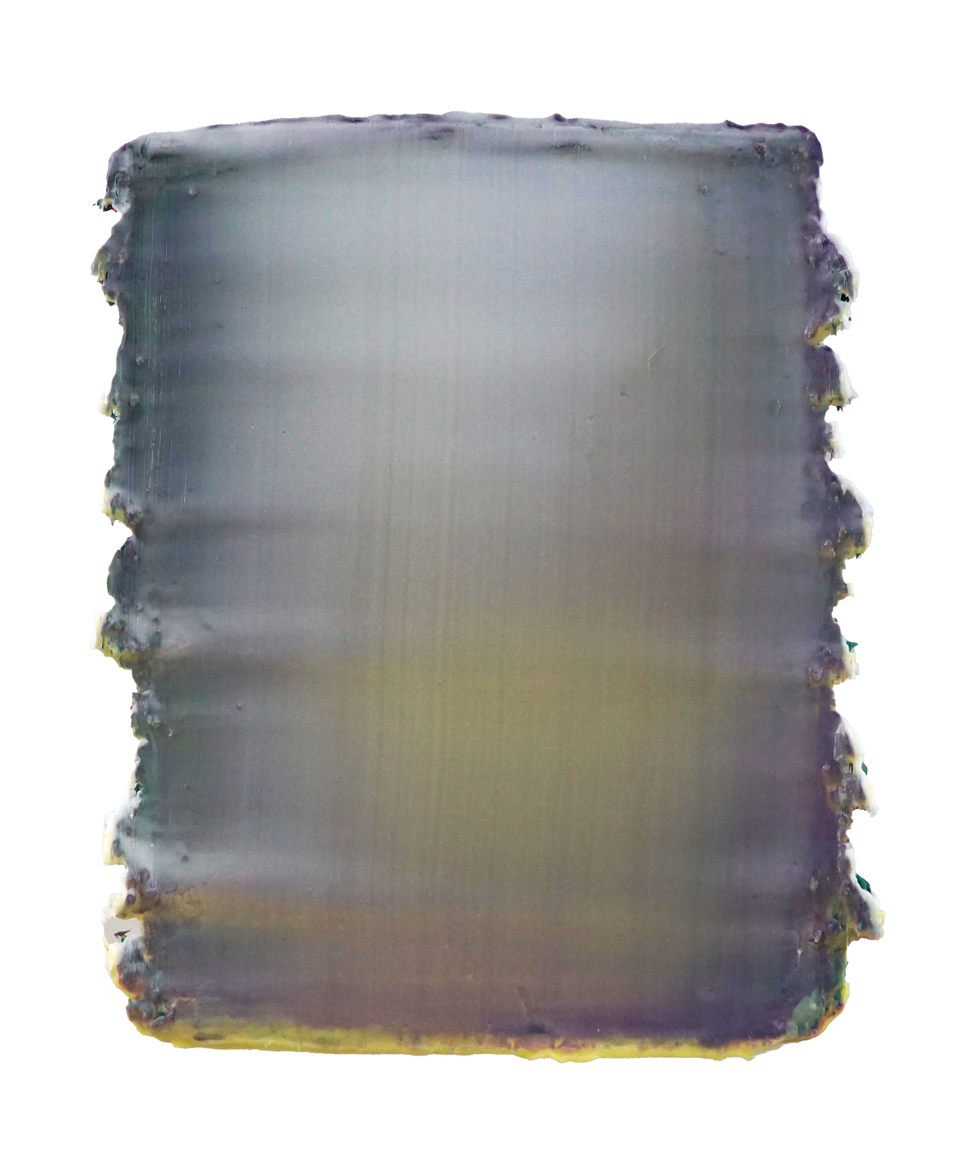 Atmosphere no.8, 2022, Silicone and pigments on wood panel, 40.0cmx32.5cm