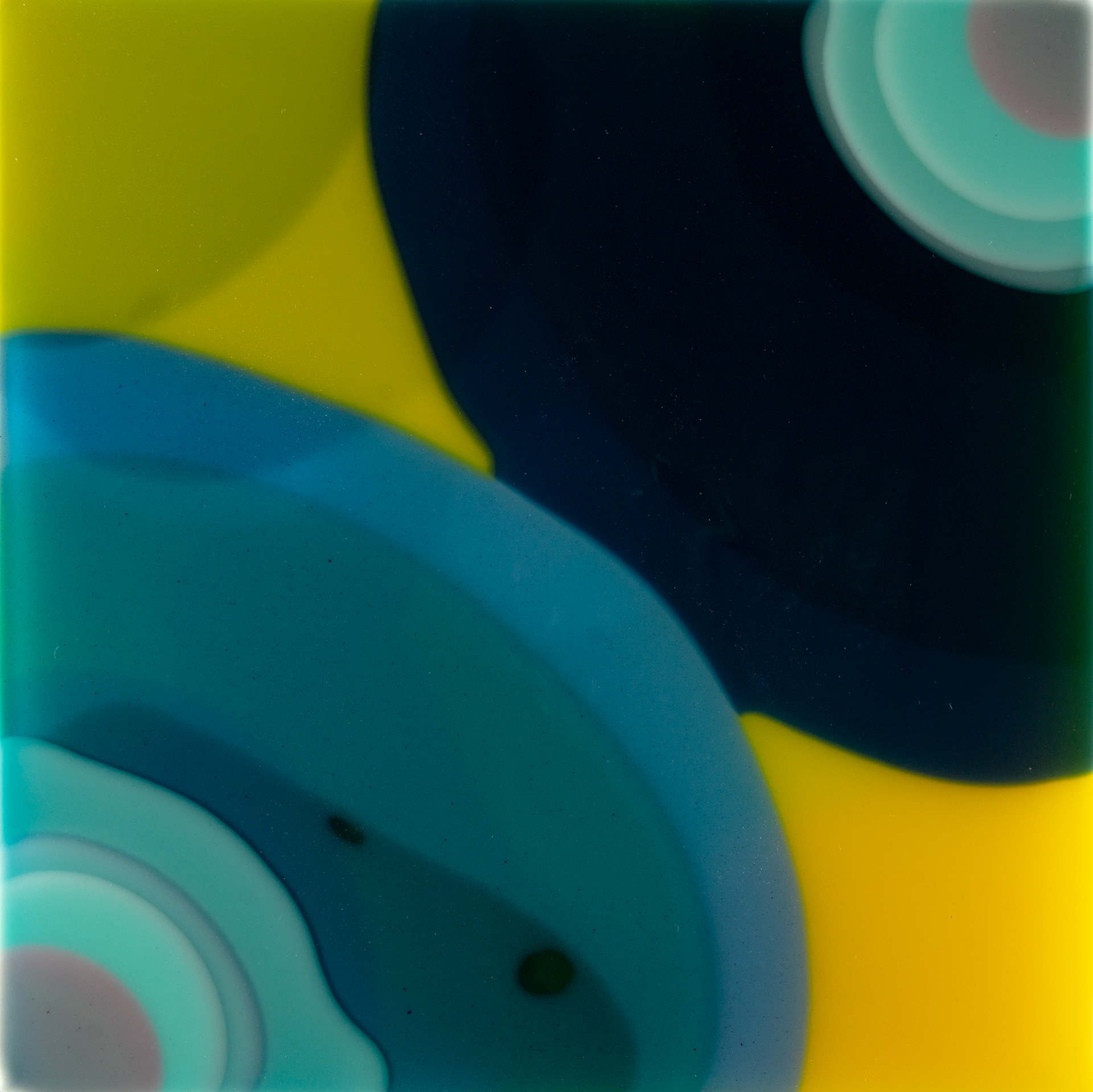 The surface of the deep 11-25, 2025, Resin and pigments on wood panel, 50.0cmx50.0cm