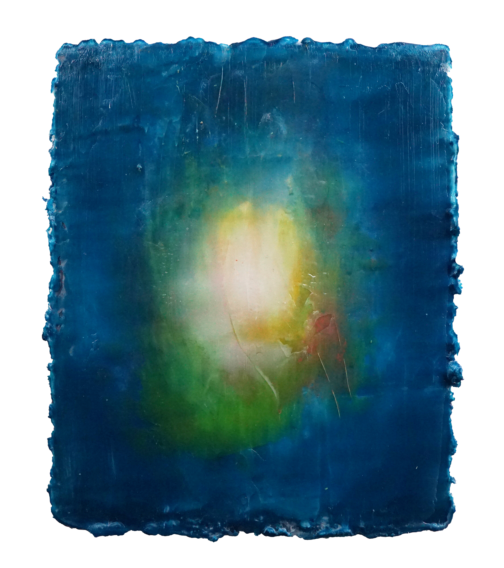 The light no.2, 2022, Silicone and pigments on wood panel, 49.2cmx41.0cm