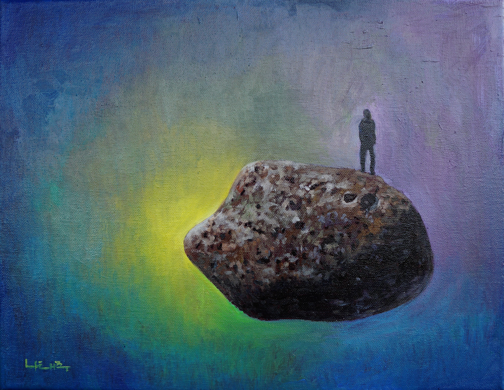 ●우주의 먼지1, 2021, Oil on canvas, 31.8cm x40.9cm