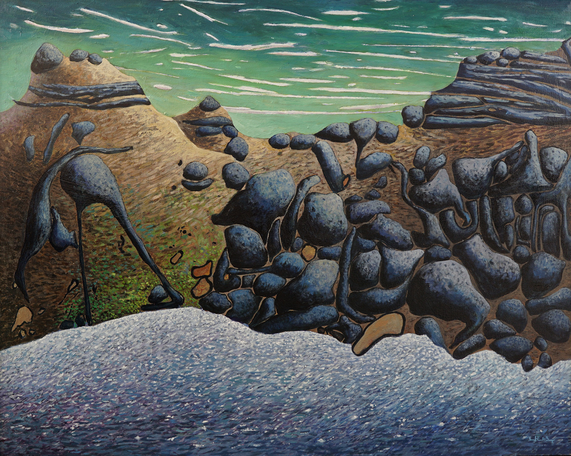 Circle of nature, 2021, Oil on canvas, 72.2cm x 90.9cm