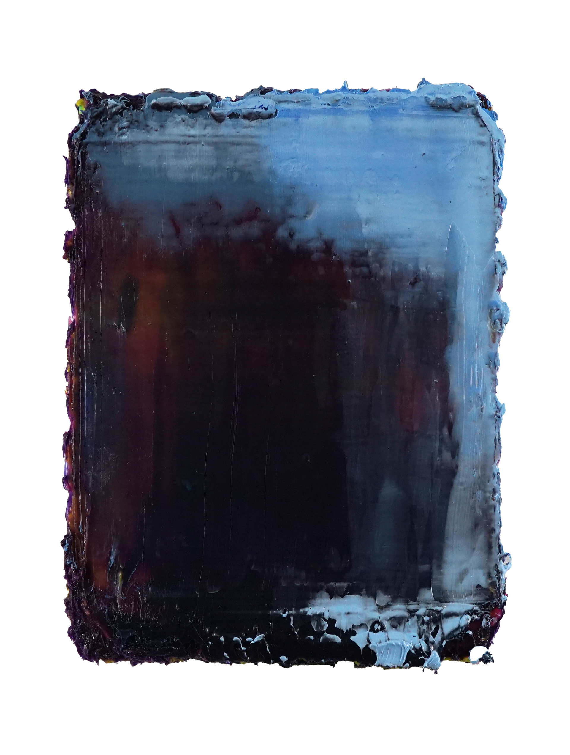 Atmosphere no.1, 2022, Silicone and pigments on canvas, 34.5cmx26.0cm