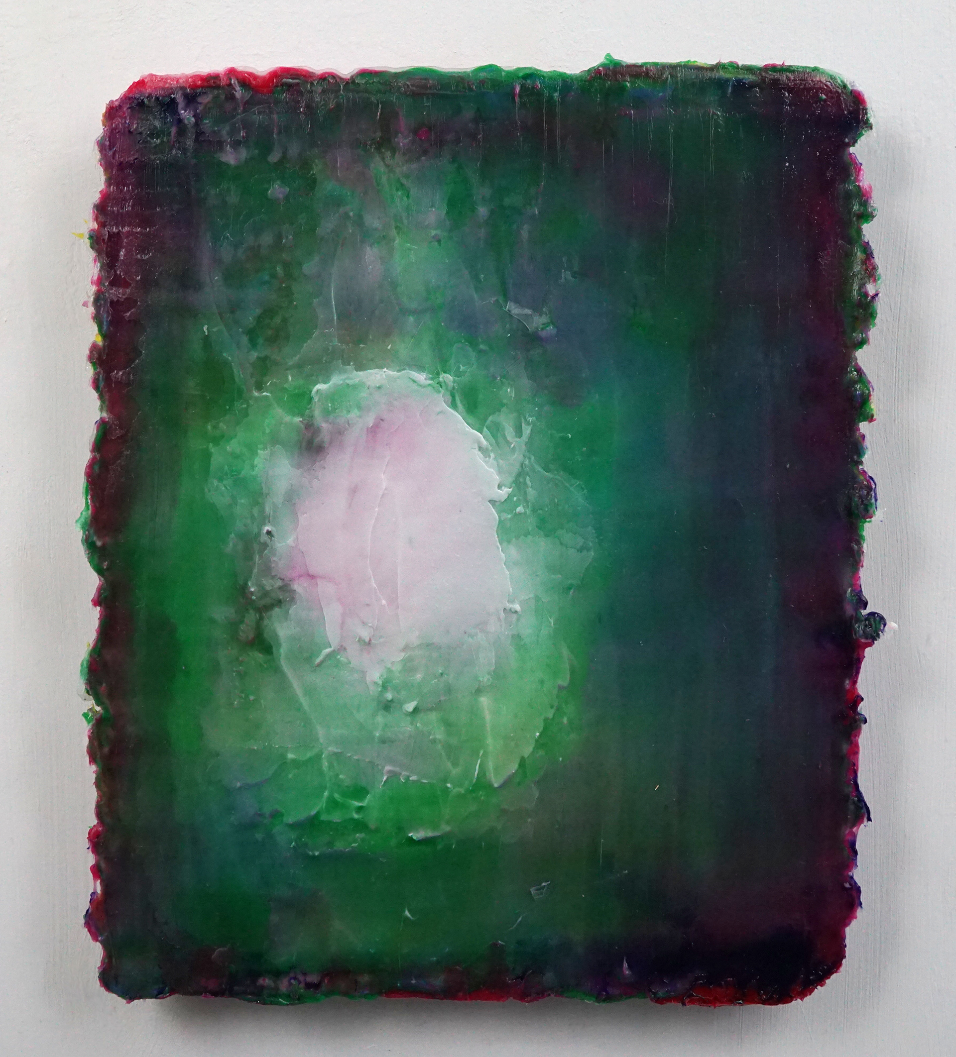The Light no.3, 2022, Silicone and pigments on wood panel, 51.2x43.4