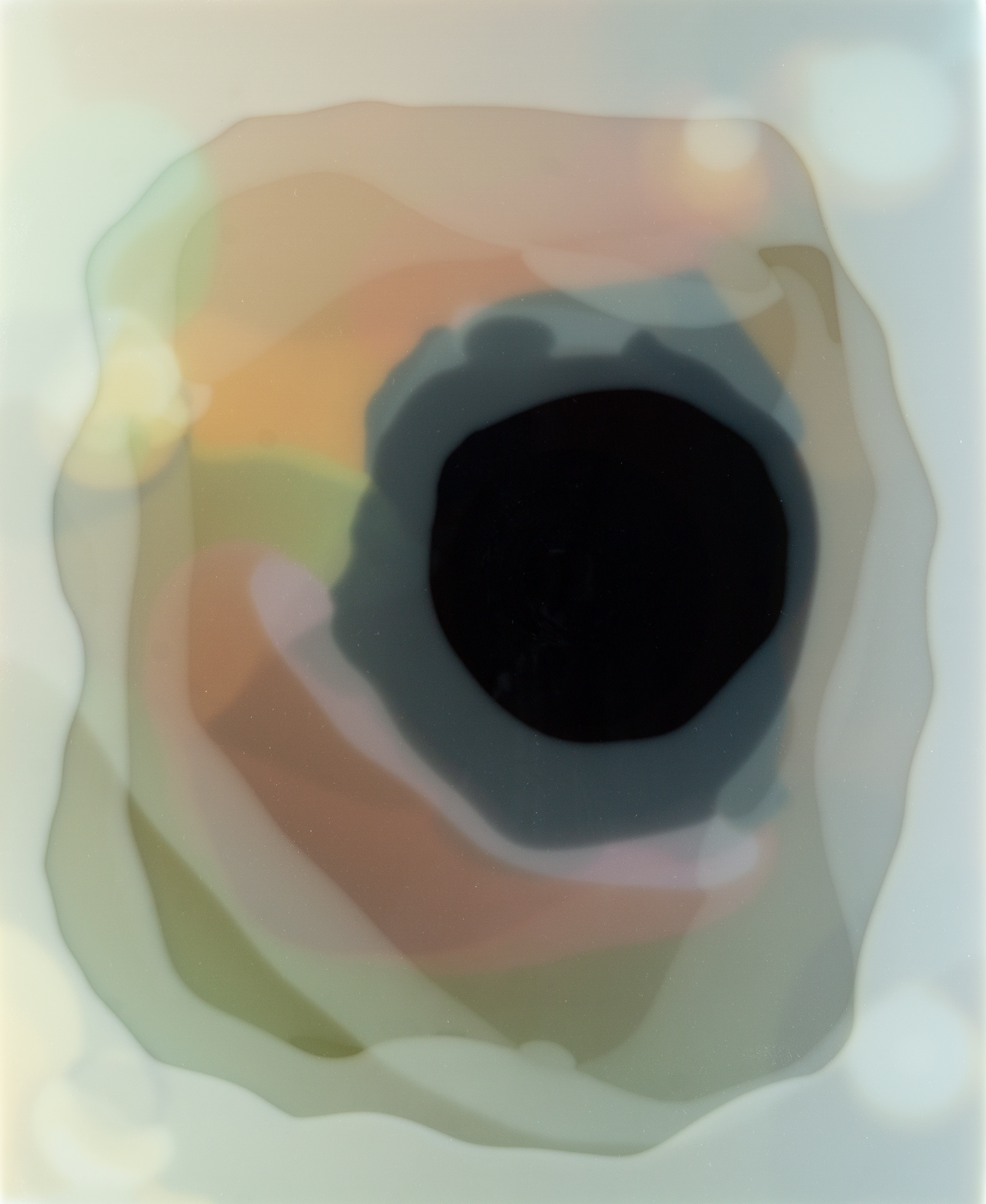 The surface of the deep 5-25, 2025, Resin and pigments on wood panel, 60.6cmx50.0cm