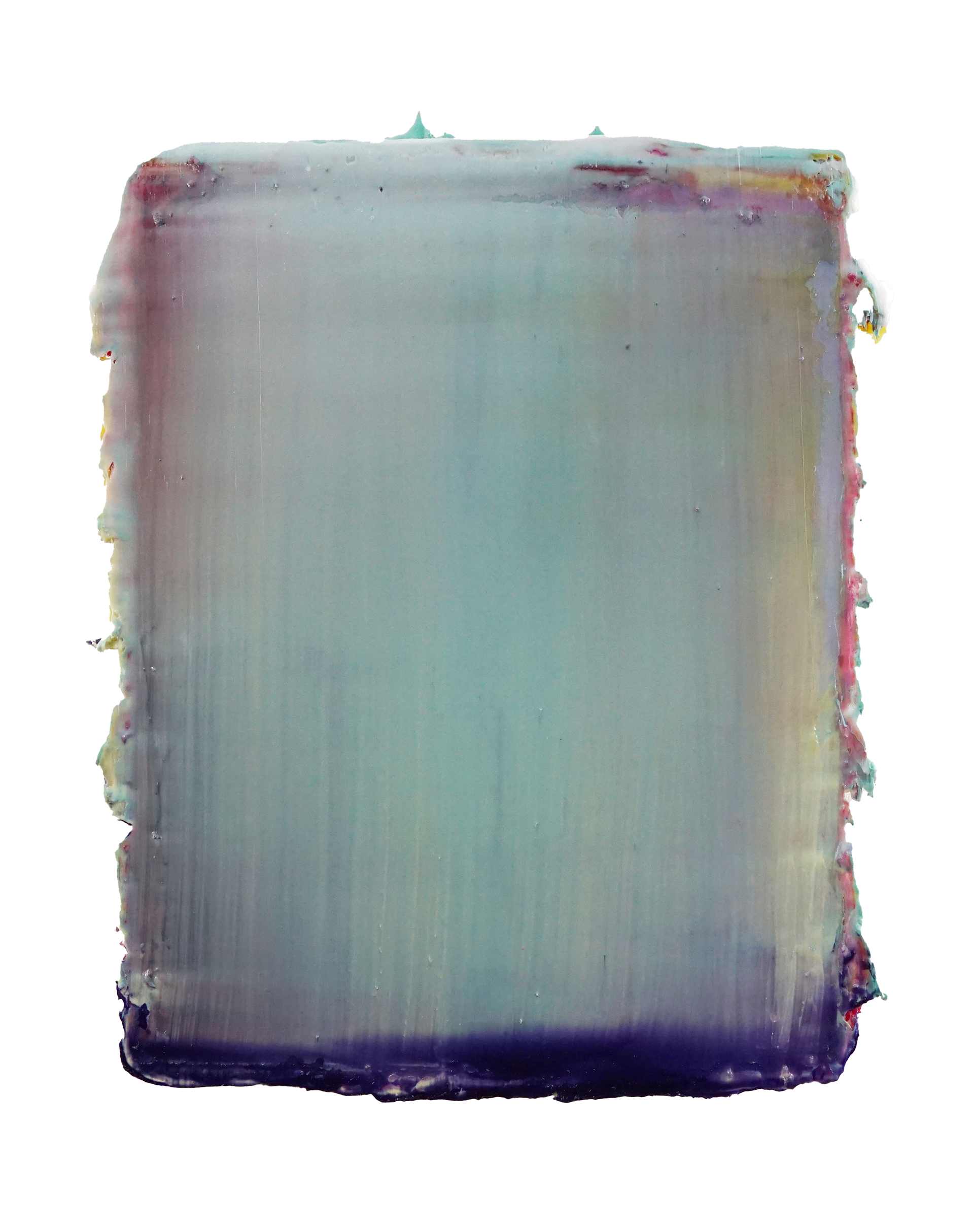 Atmosphere no.3, 2022, Silcone and pigments on wood panel, 37.8cmx31.8cm