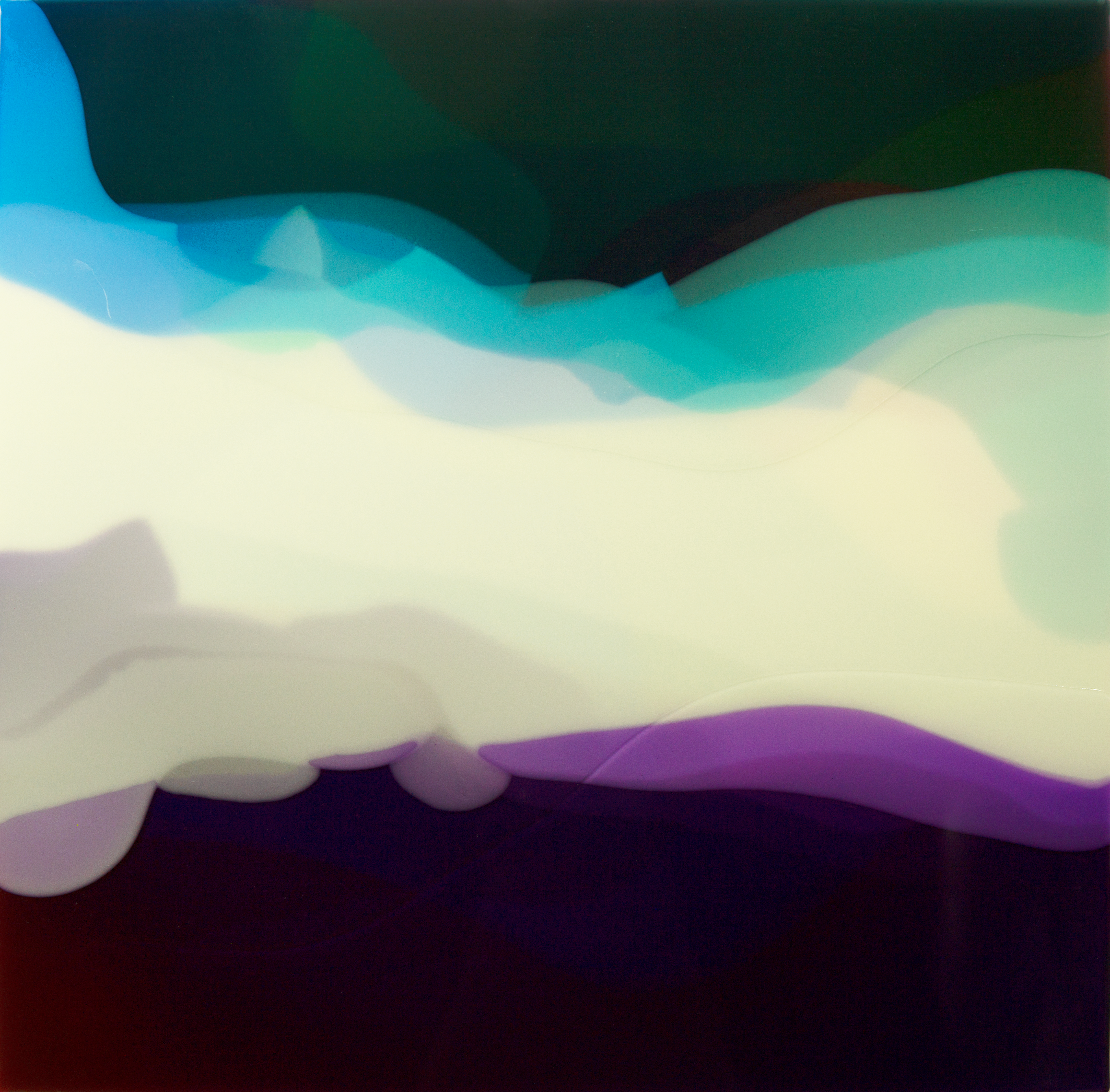 GENESIS 6-23, 2023, Resin and pigments on wood panel, 80.3cm x 80.3cm