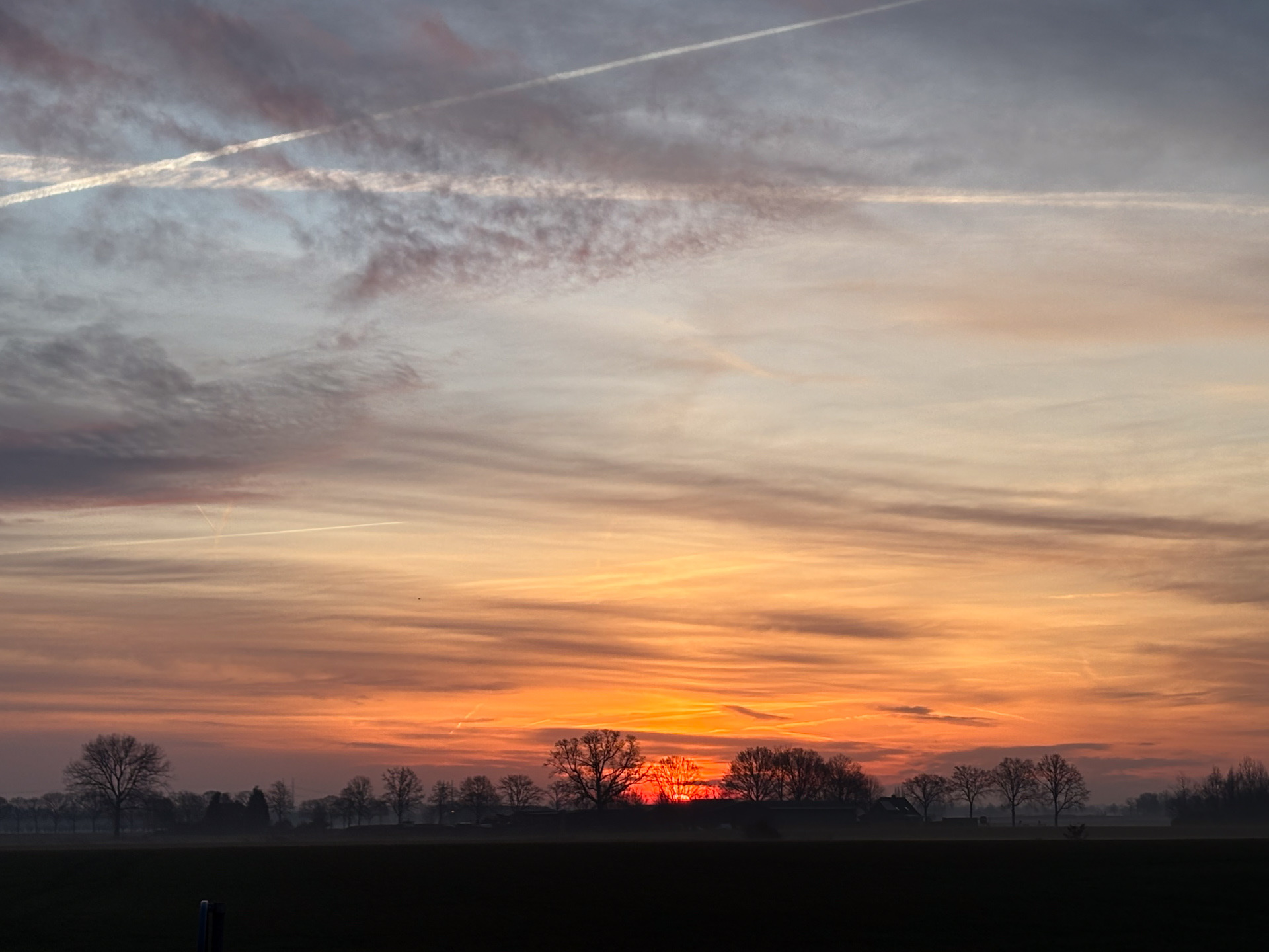 Ik start om 07:42, de exacte tijd van zonsopkomst