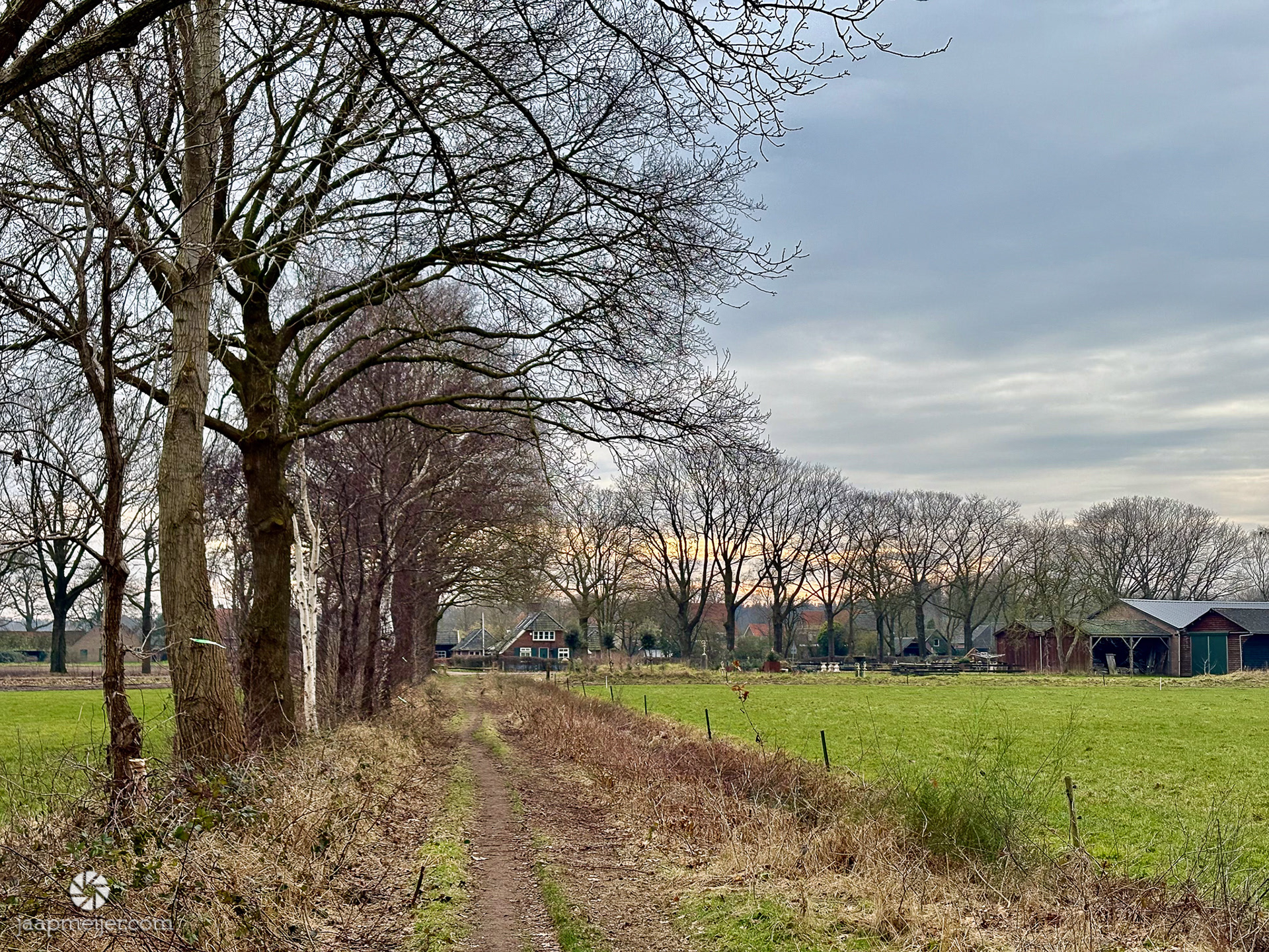 Een pad dat voor verkaveling gespaard bleef