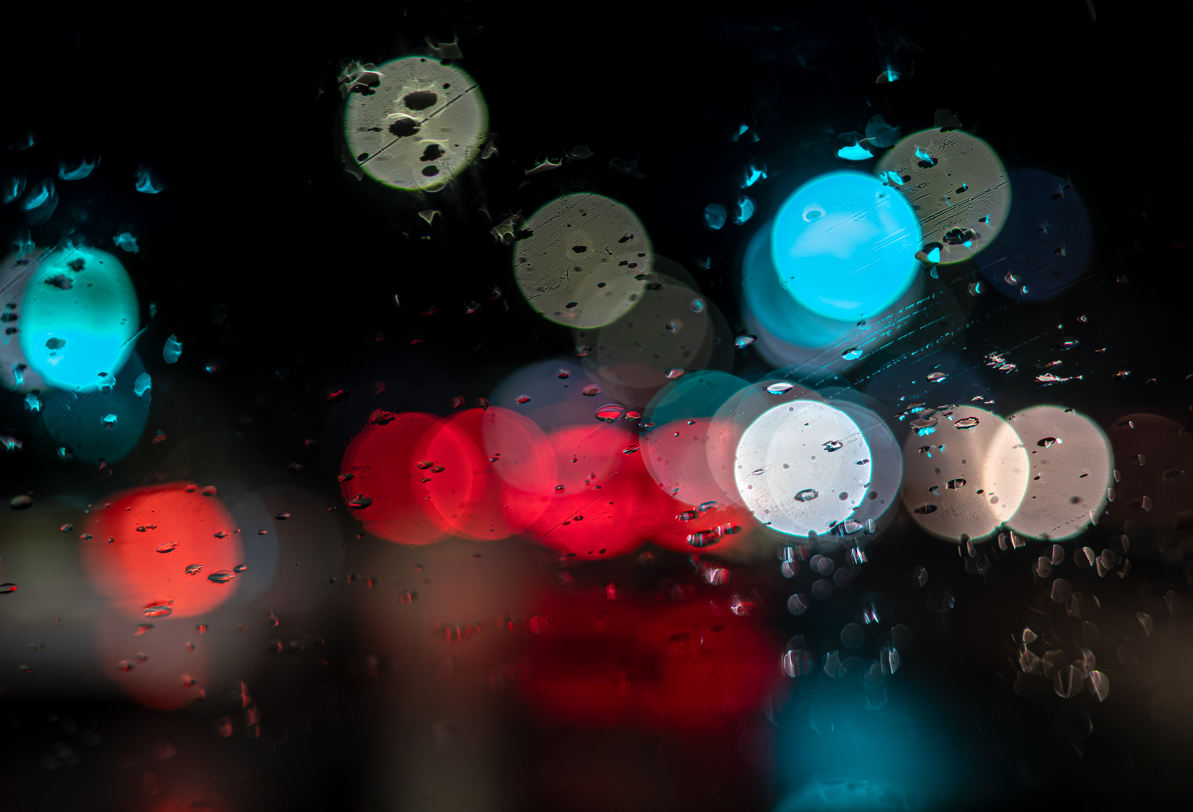Through a wet windscreen, Leeds, March