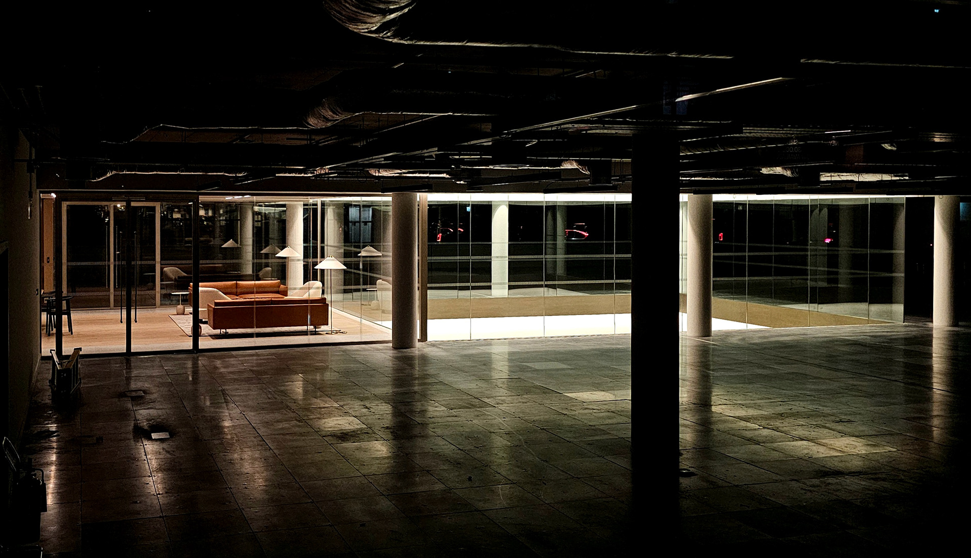 Night office near Tower Bridge