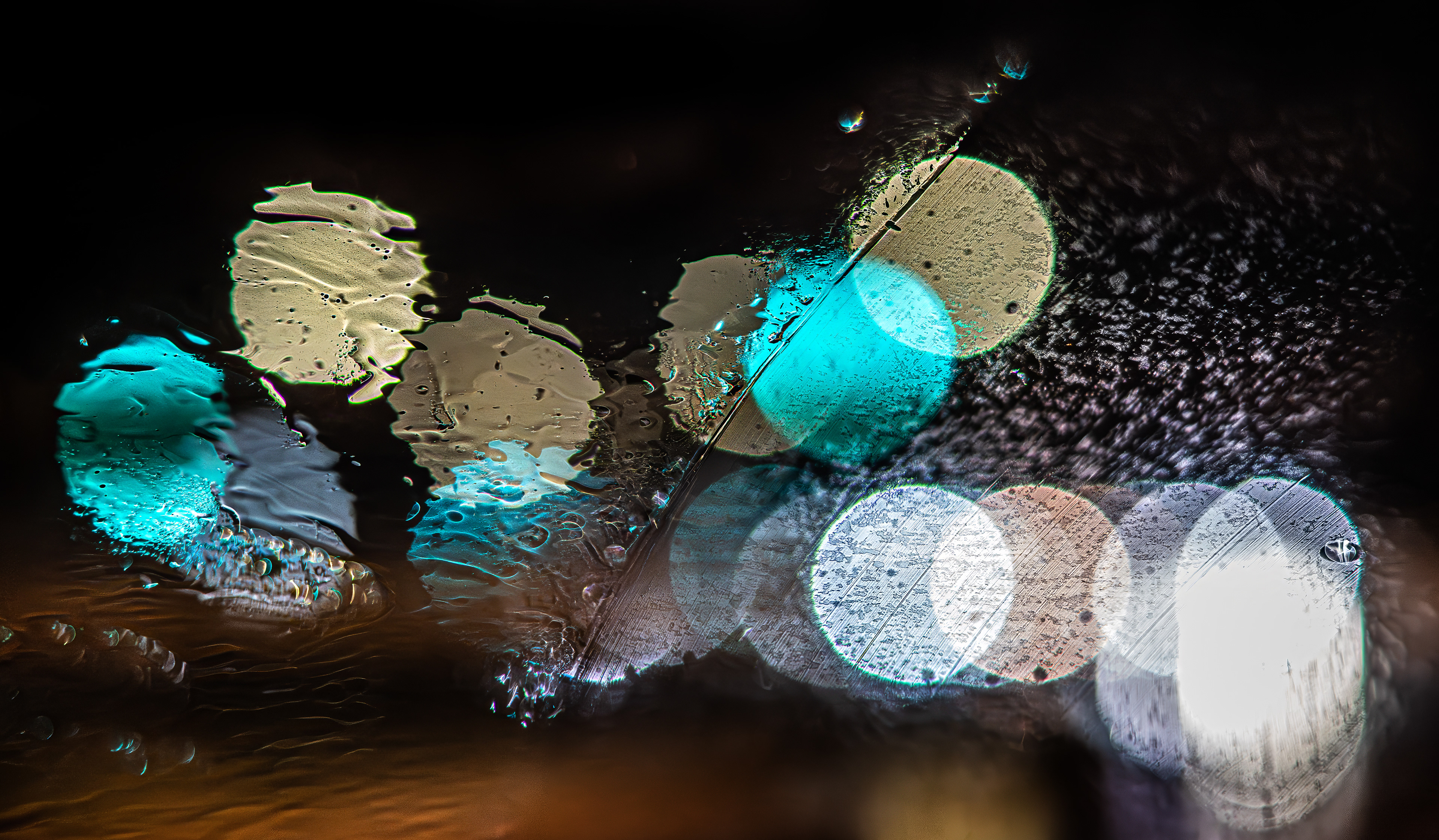 Through a wet windscreen, Leeds, March