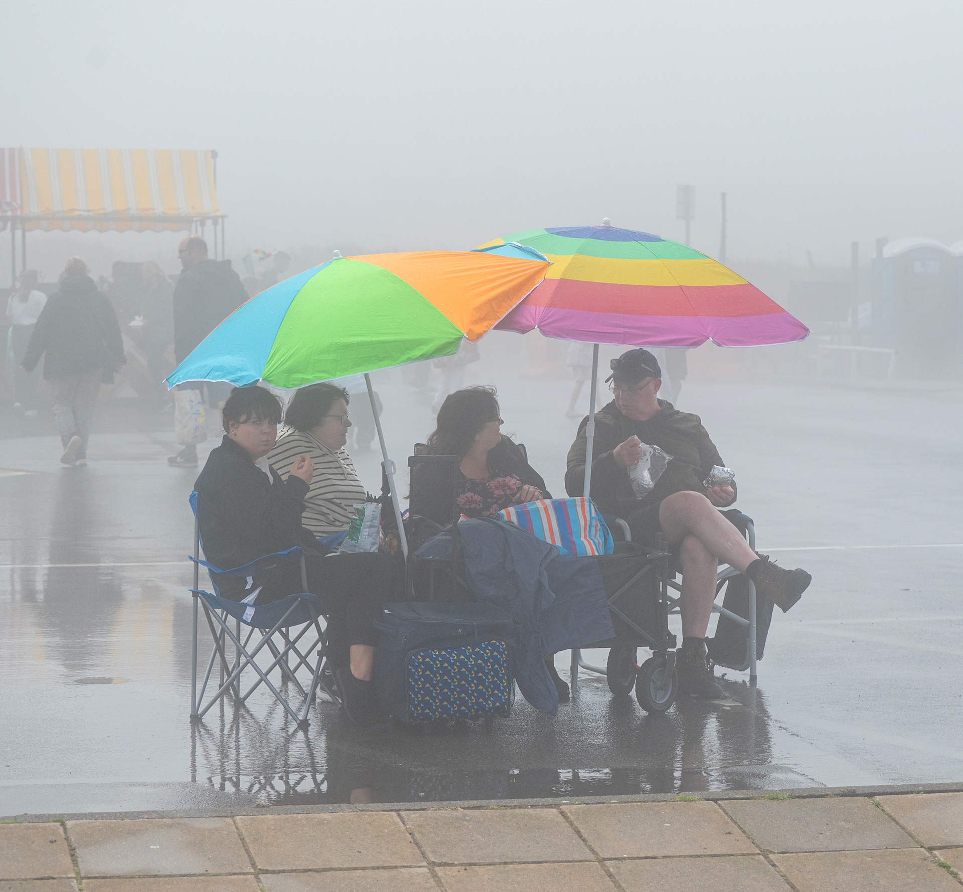 Redcar esplanade in the fog