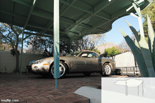 The final car-port constructed by Studio Scheerlinck.