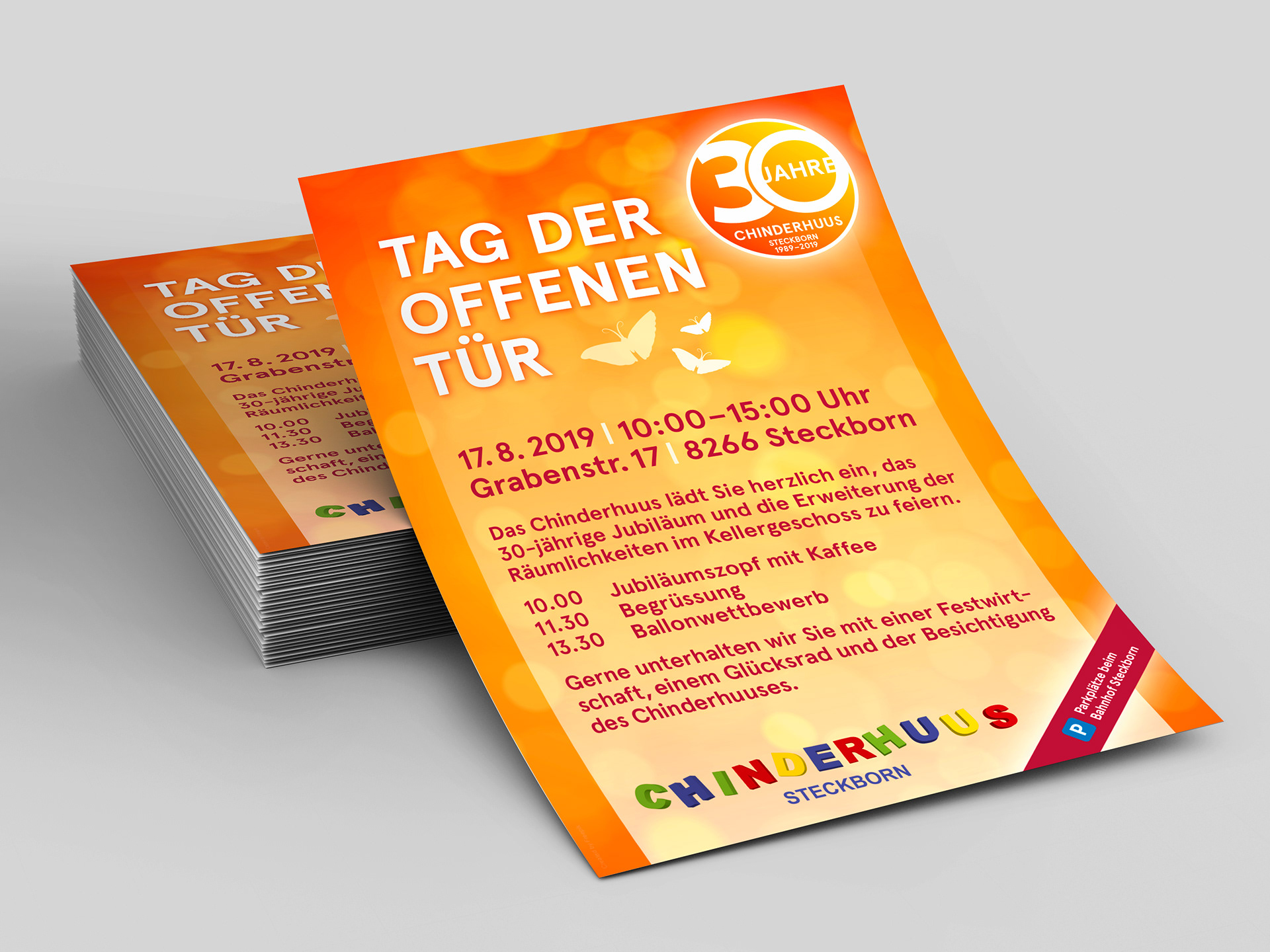 Flyergestaltung | Chinderhuus | Steckborn