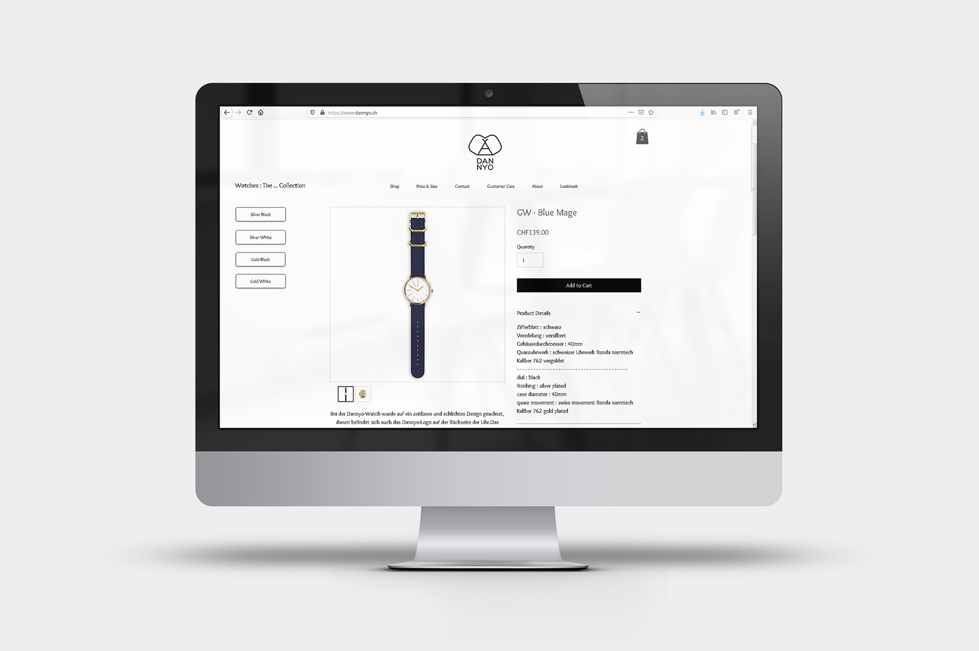 Ansicht Webshop