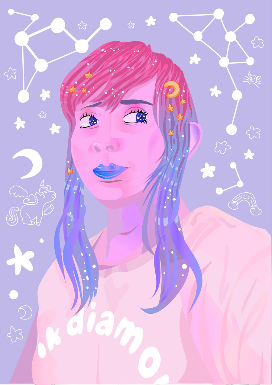 Self Portrait - Illustrator, 2020