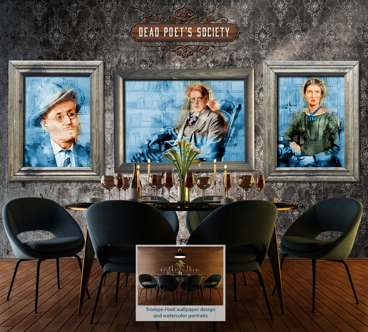 Portraits and mural design