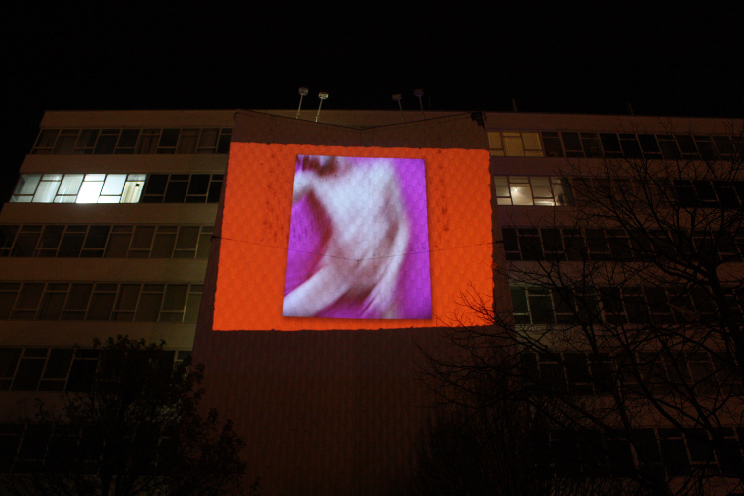 pink dream 13 - public projection - Shout Festival Birmingham