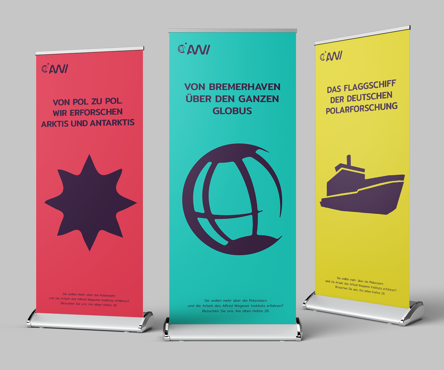 Banner für den Messestand des Alfred Wegener Instituts