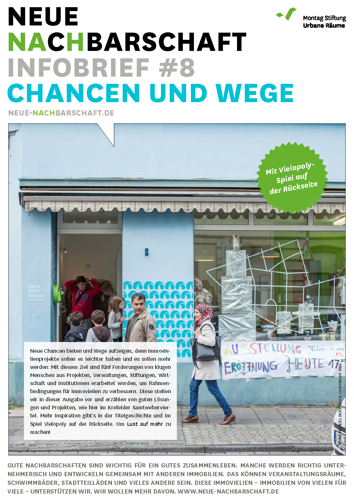 Layout für den Infobrief "Neue Nachbarschaft"