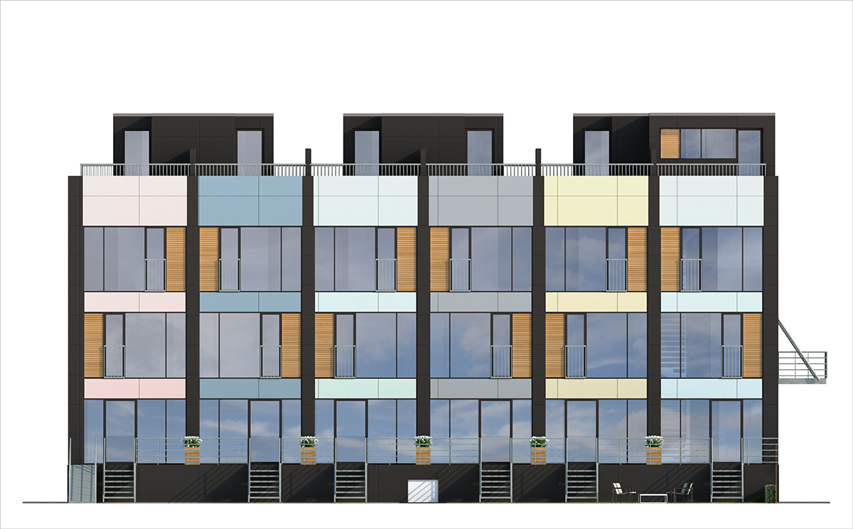 Thoravej 20_Rendering af havefacade