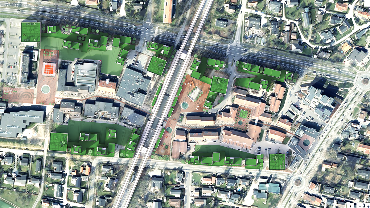 Solød Center_Plan og Satellit
