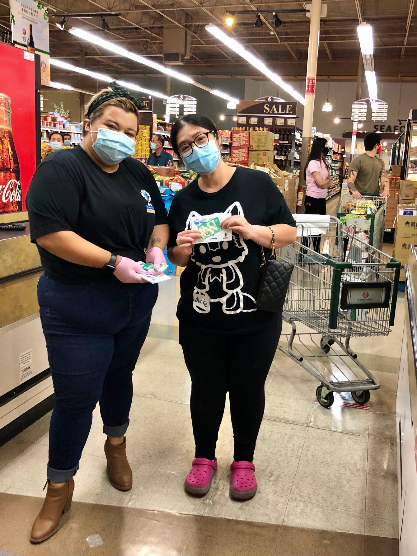Free groceries for caretakers