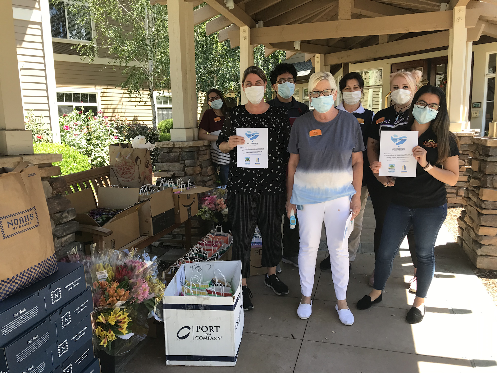 A lunch party for a senior home in Sacramento