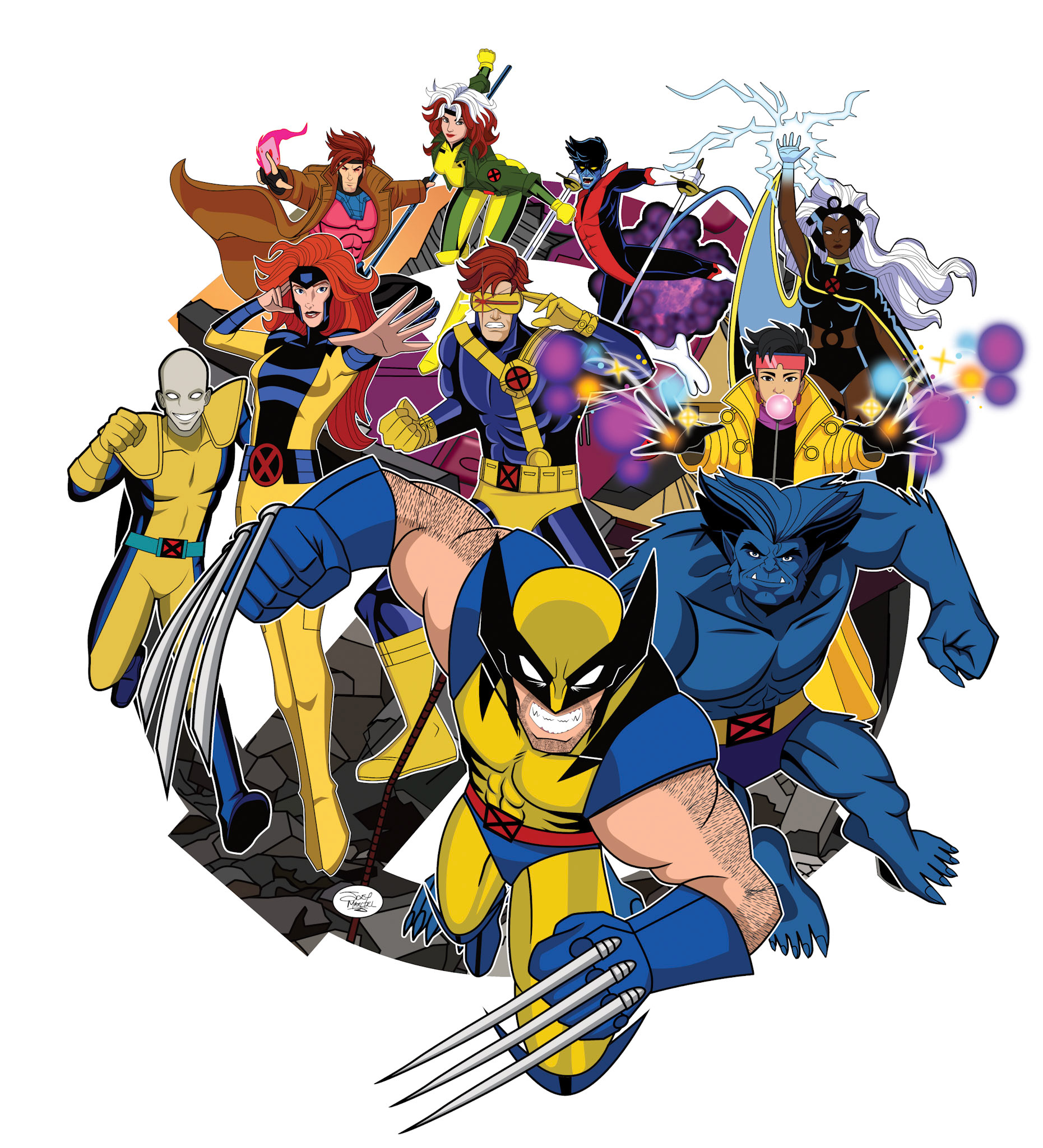 Design inspired by the release of X-Men 97. Drawn in Procreate and completed in Affinity Designer.