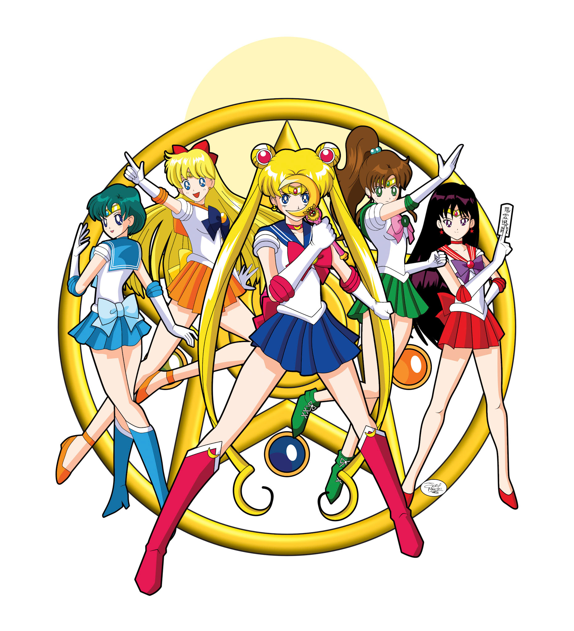 Design inspired by Sailor Moon. Drawn in Procreate and completed in Affinity Designer.