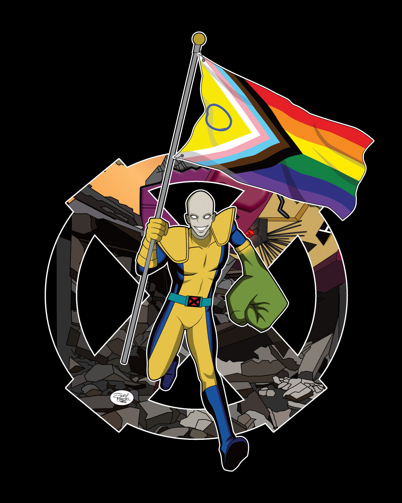 Designed for print use for JP Karliak. Designed in Procreate and completed in vector form in Affinity Designer.