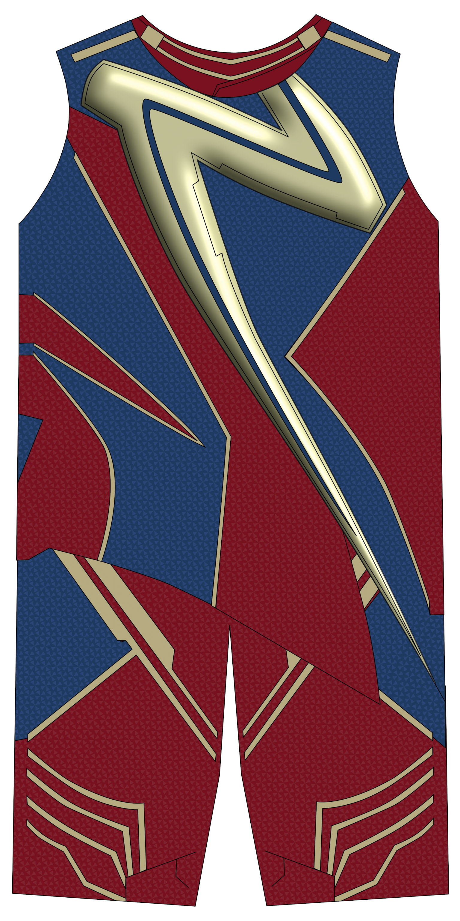 Toddler Costume inspired by the Marvel Cinematic Universe. Drawn in Procreate and completed in Affinity Designer.